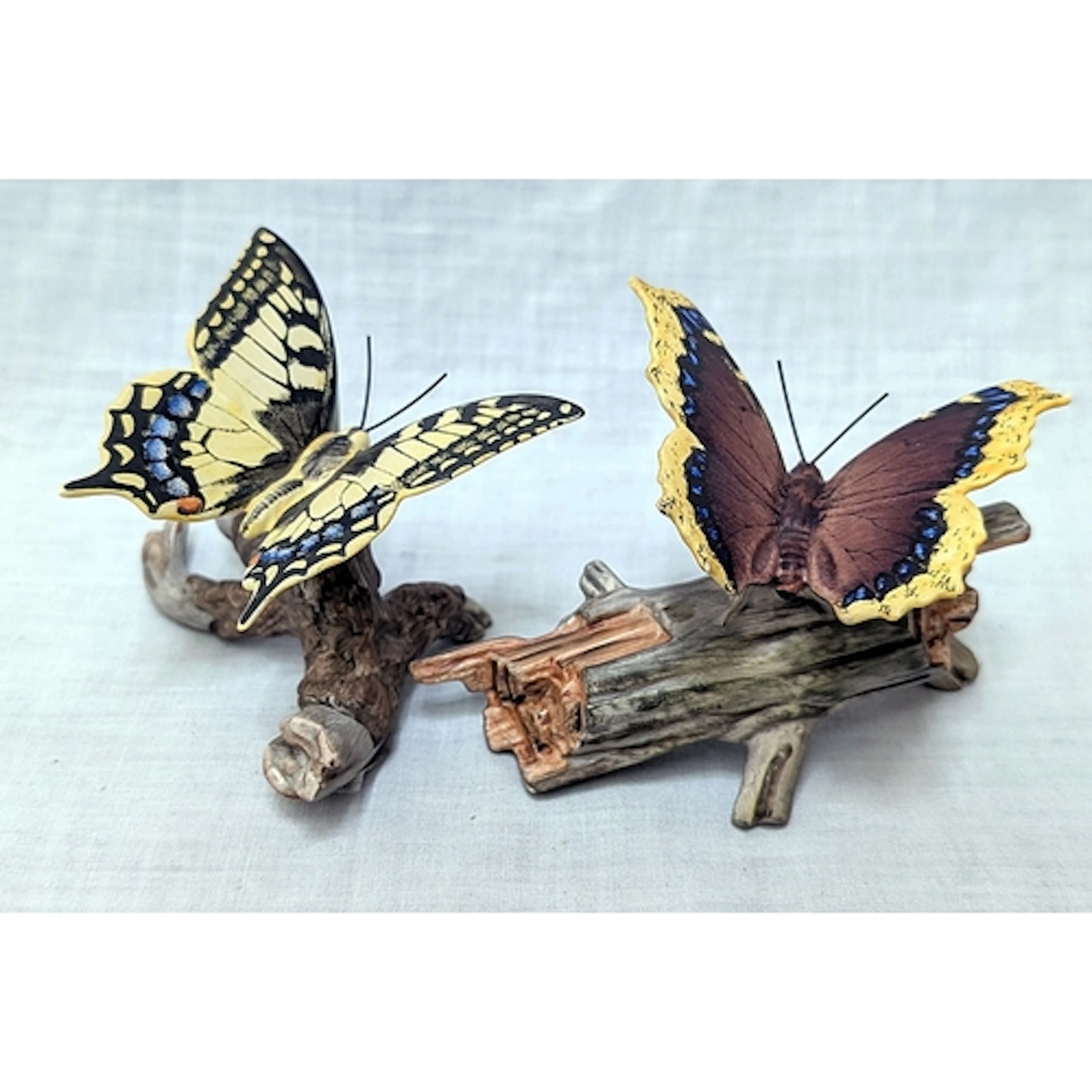 2 Goebel Porcelain Butterfly Figurines incl. swallowtail but...