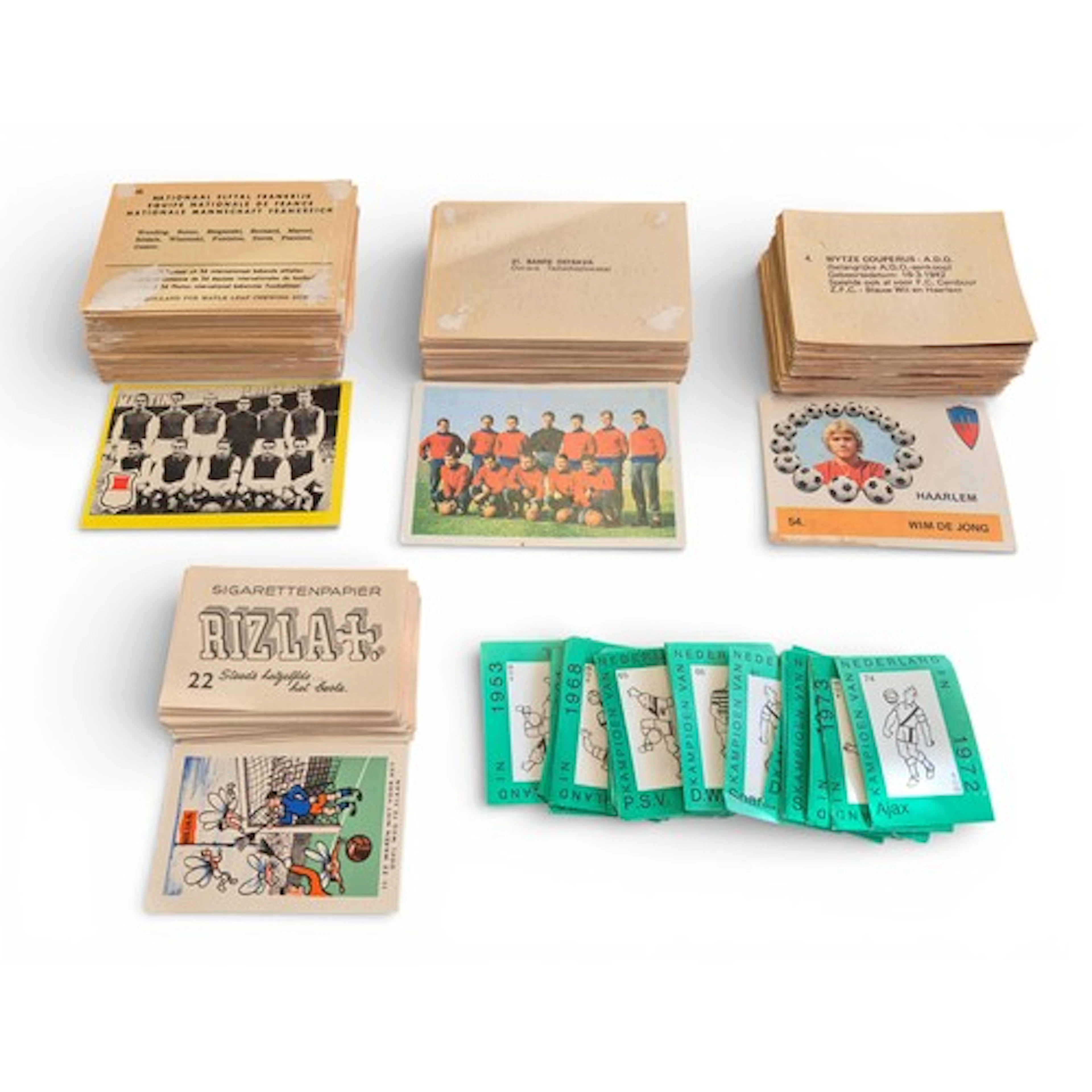 Vintage football soccer cards by Maple Leaf 1958-59, Bergman...