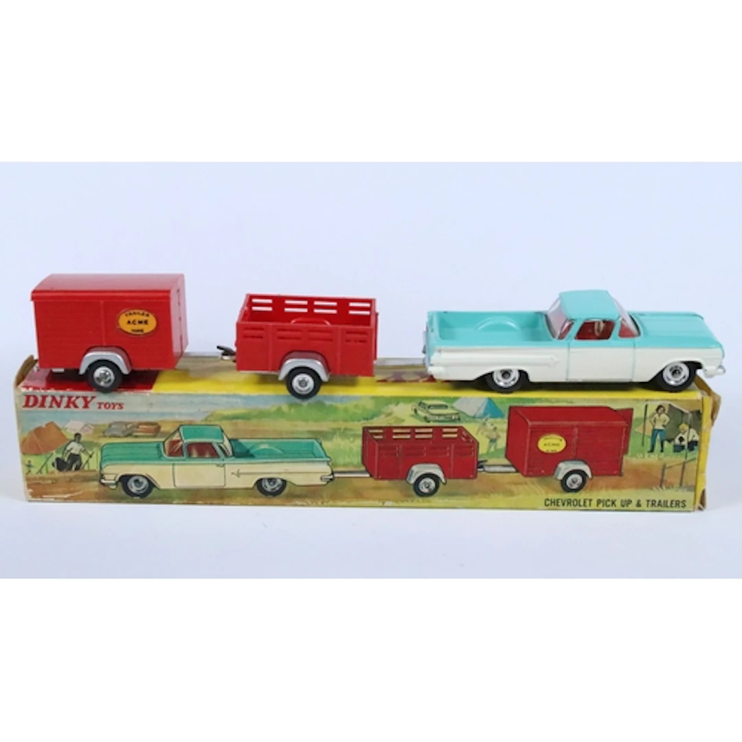 Boxed Dinky 448 Chevrolet Pick Up and Trailers diecast model...