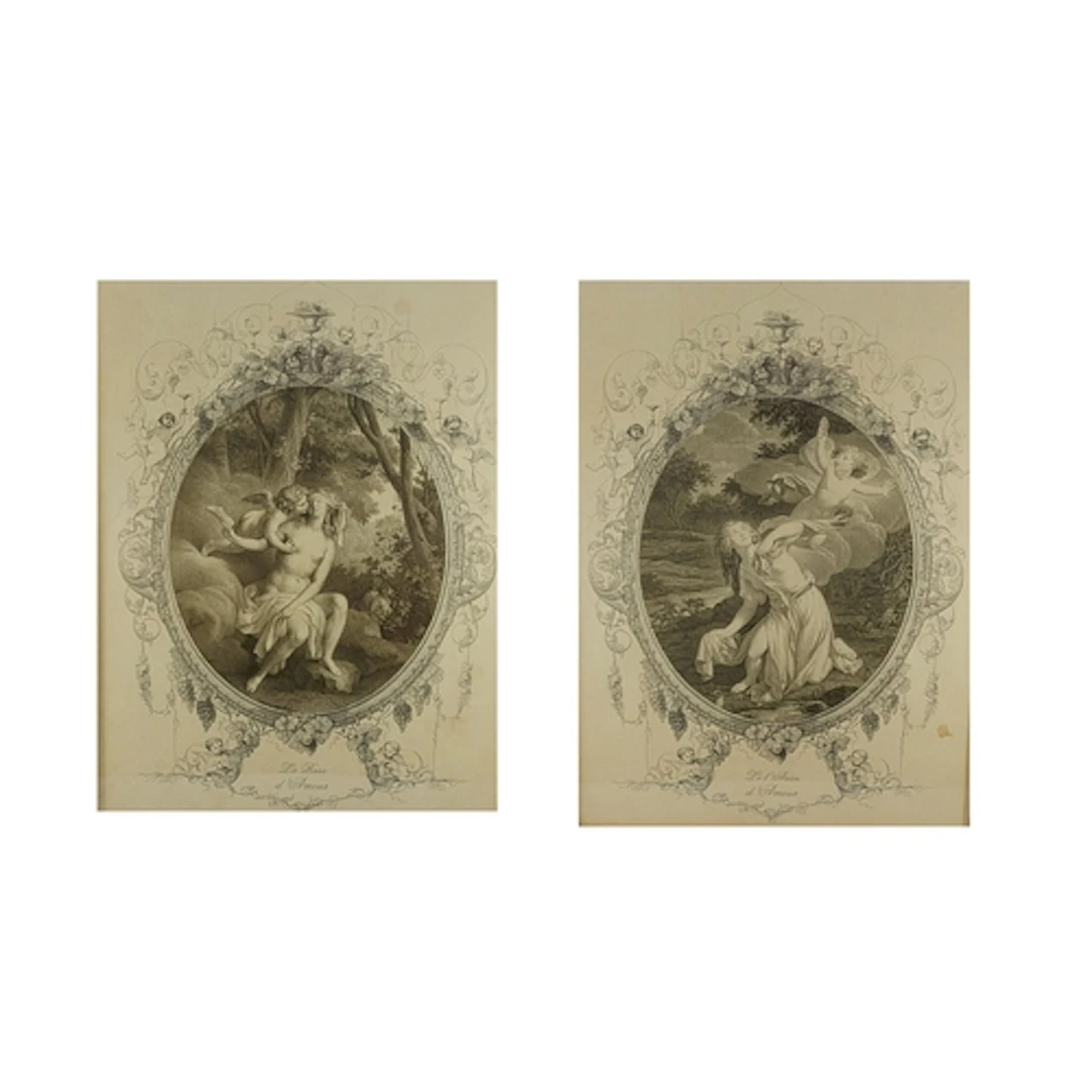 A PAIR OF ITALIAN PRINTS, in modern frames