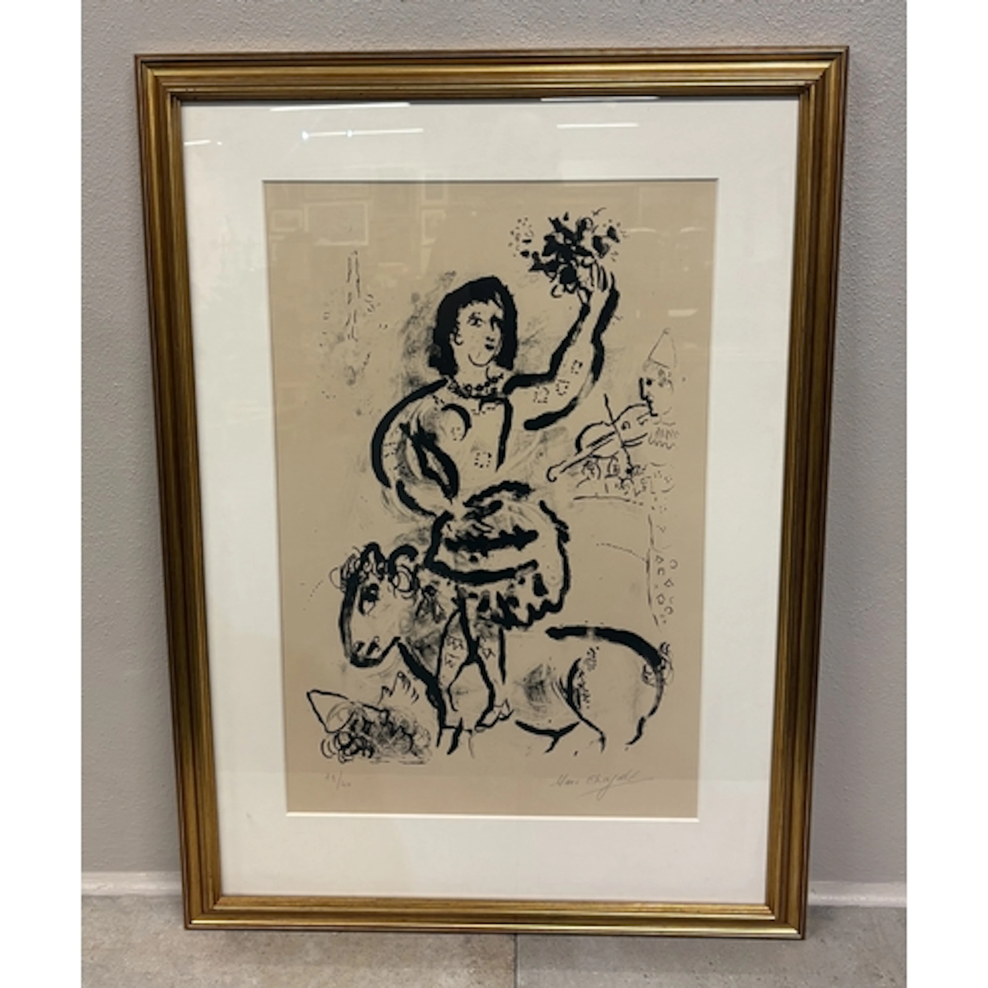 MARC CHAGALL A framed and glazed lithograph limited edition ...