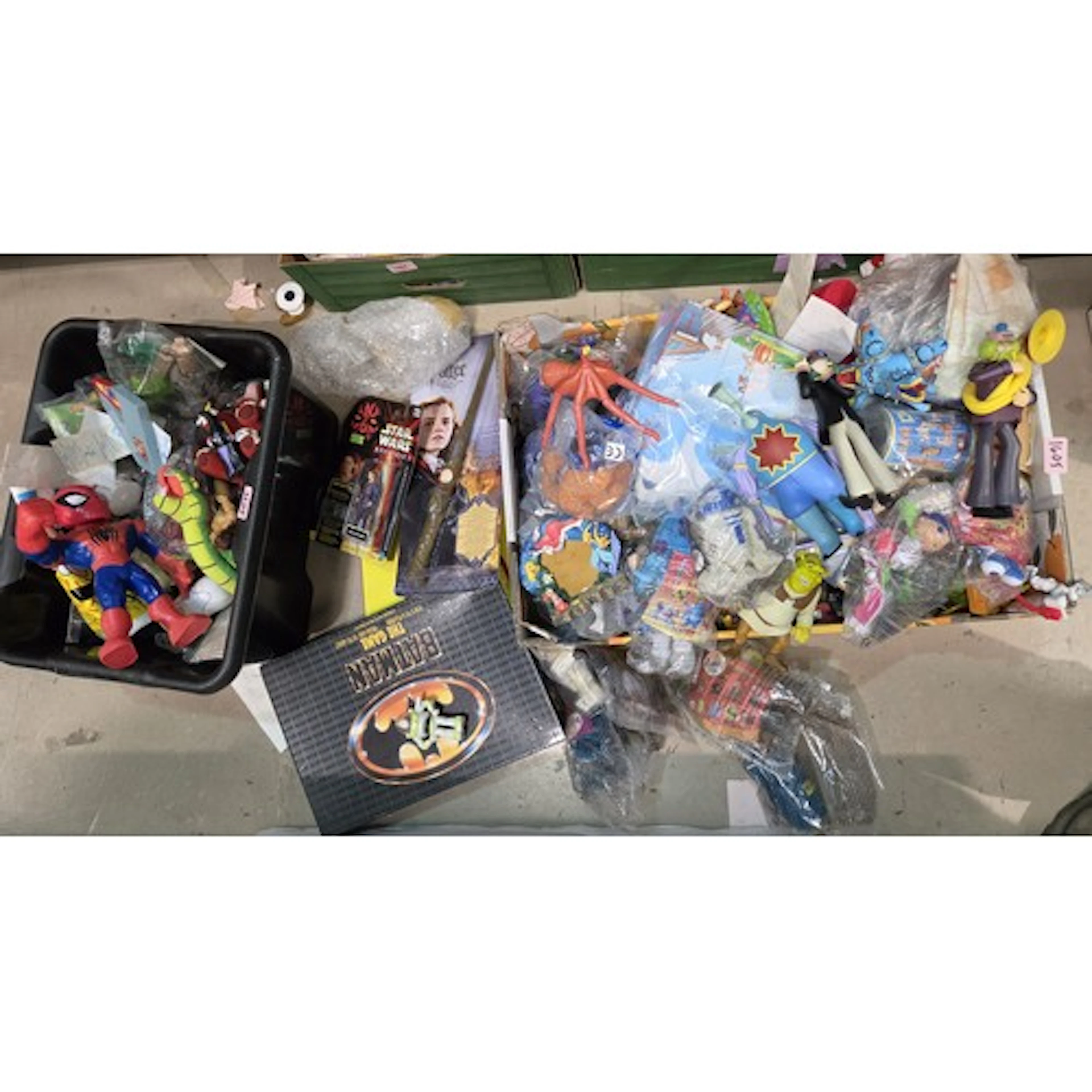 A large selection of Toys including Batman The Game, McDonal...