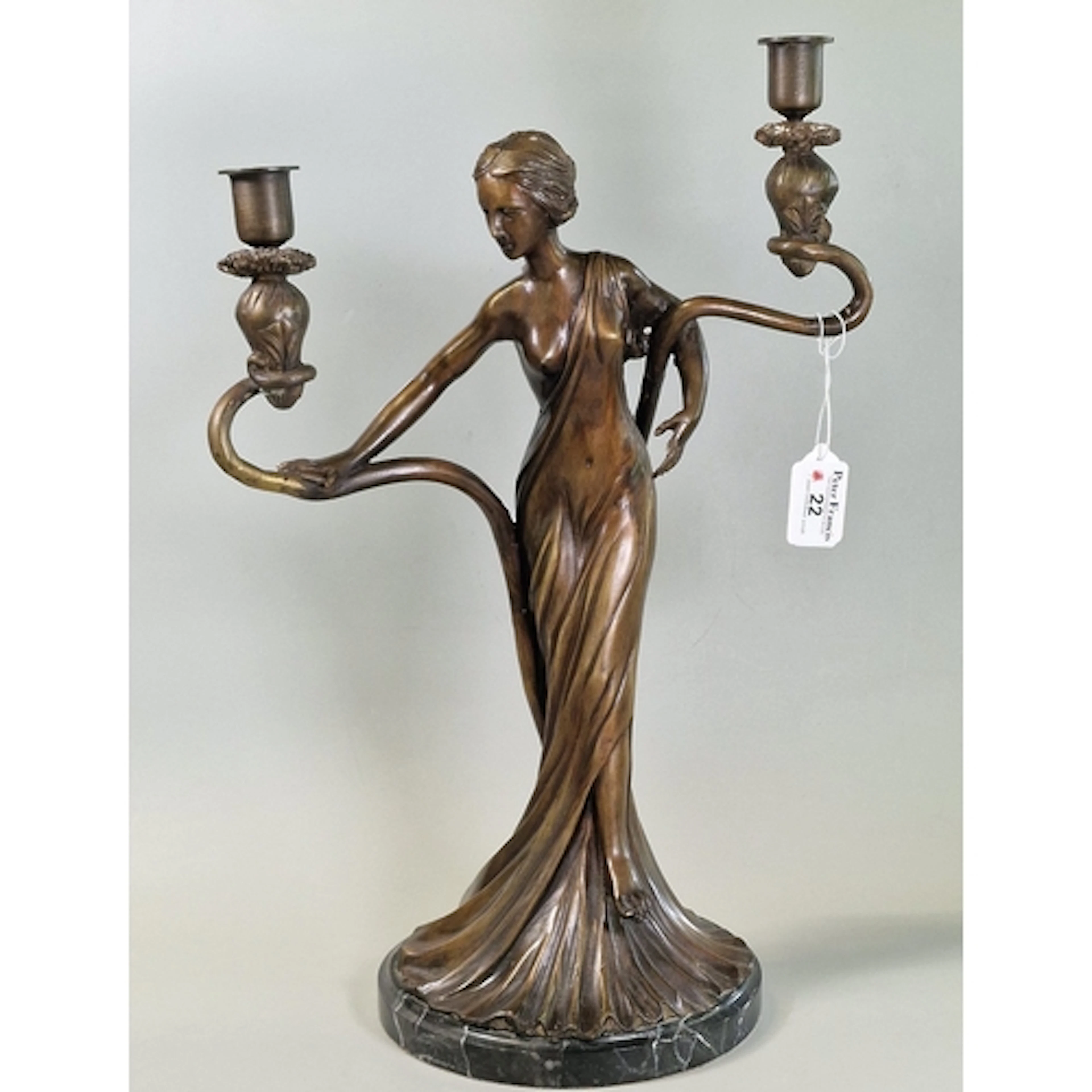 After Louis-Ernest Barrias (1841-1905), bronze Art Nouveau s...