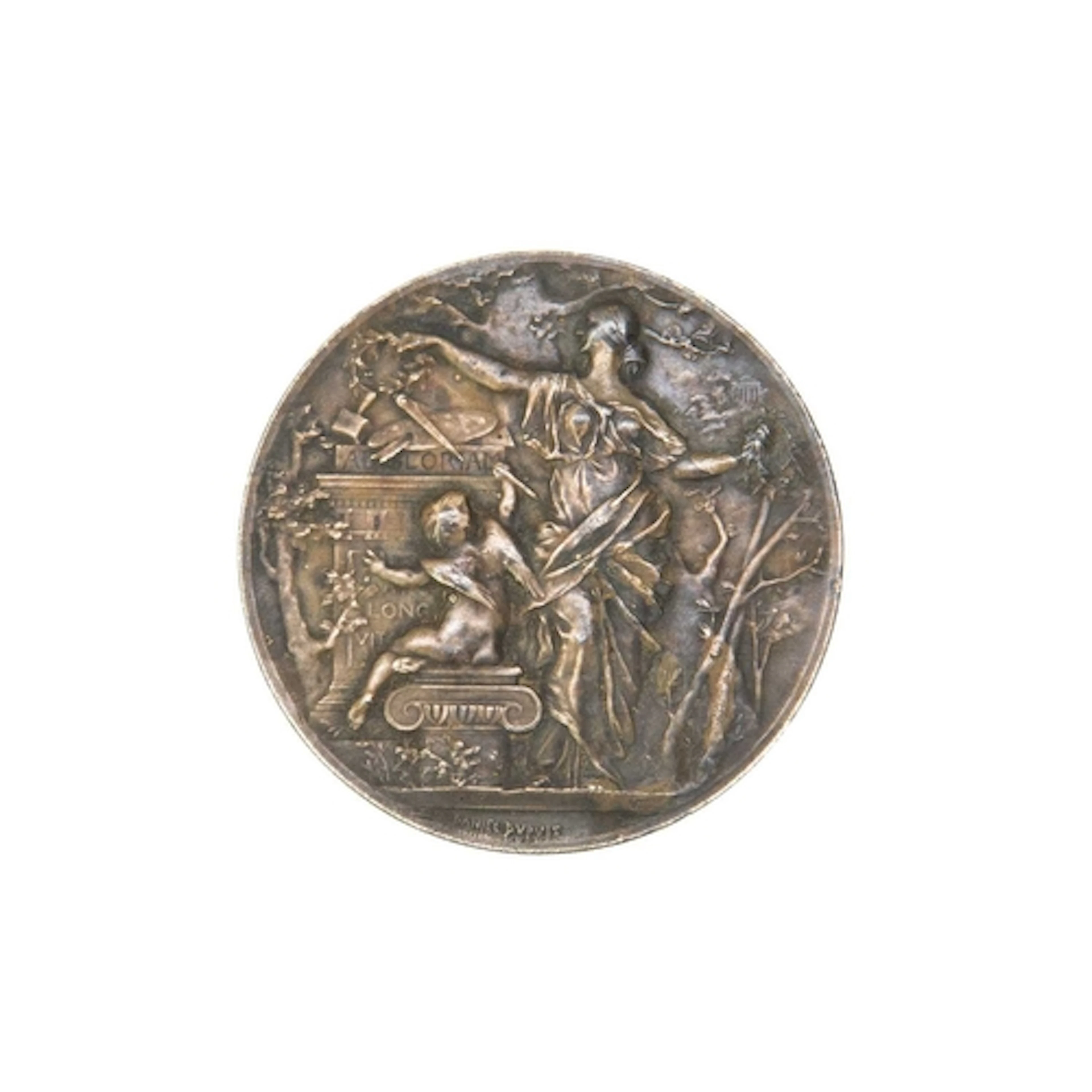 A French silvered bronze Société Des Artistes Francais medal...
