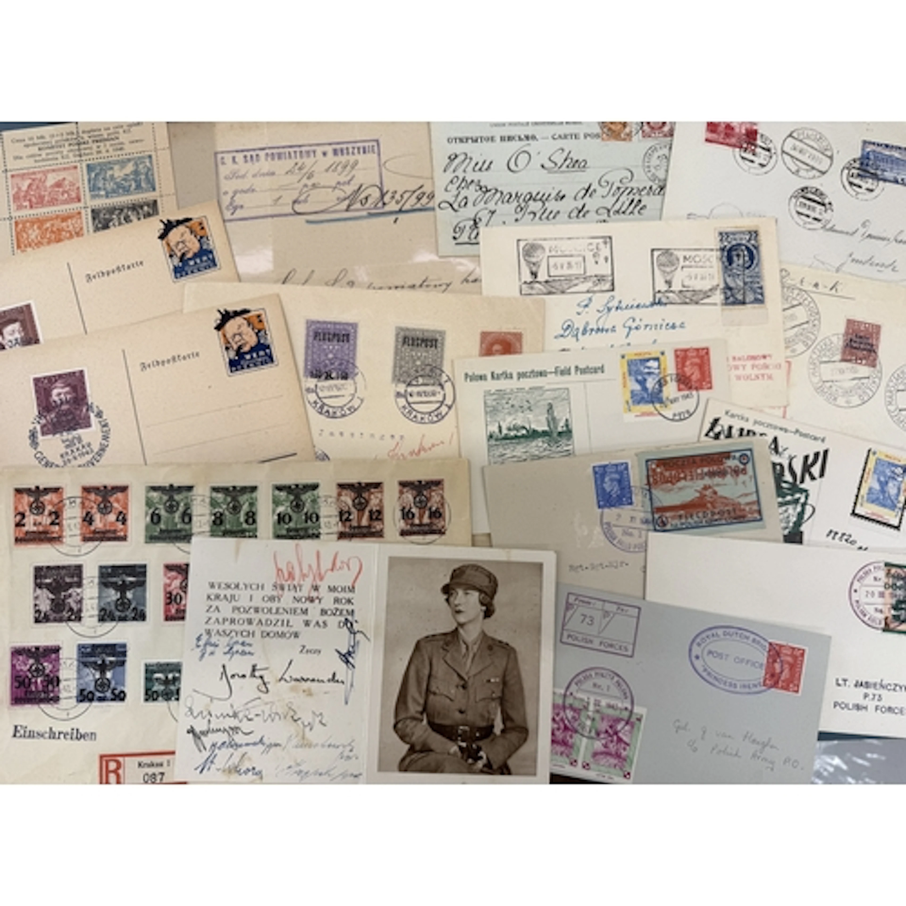 A six volume specialised Polish stamp and postal history col...