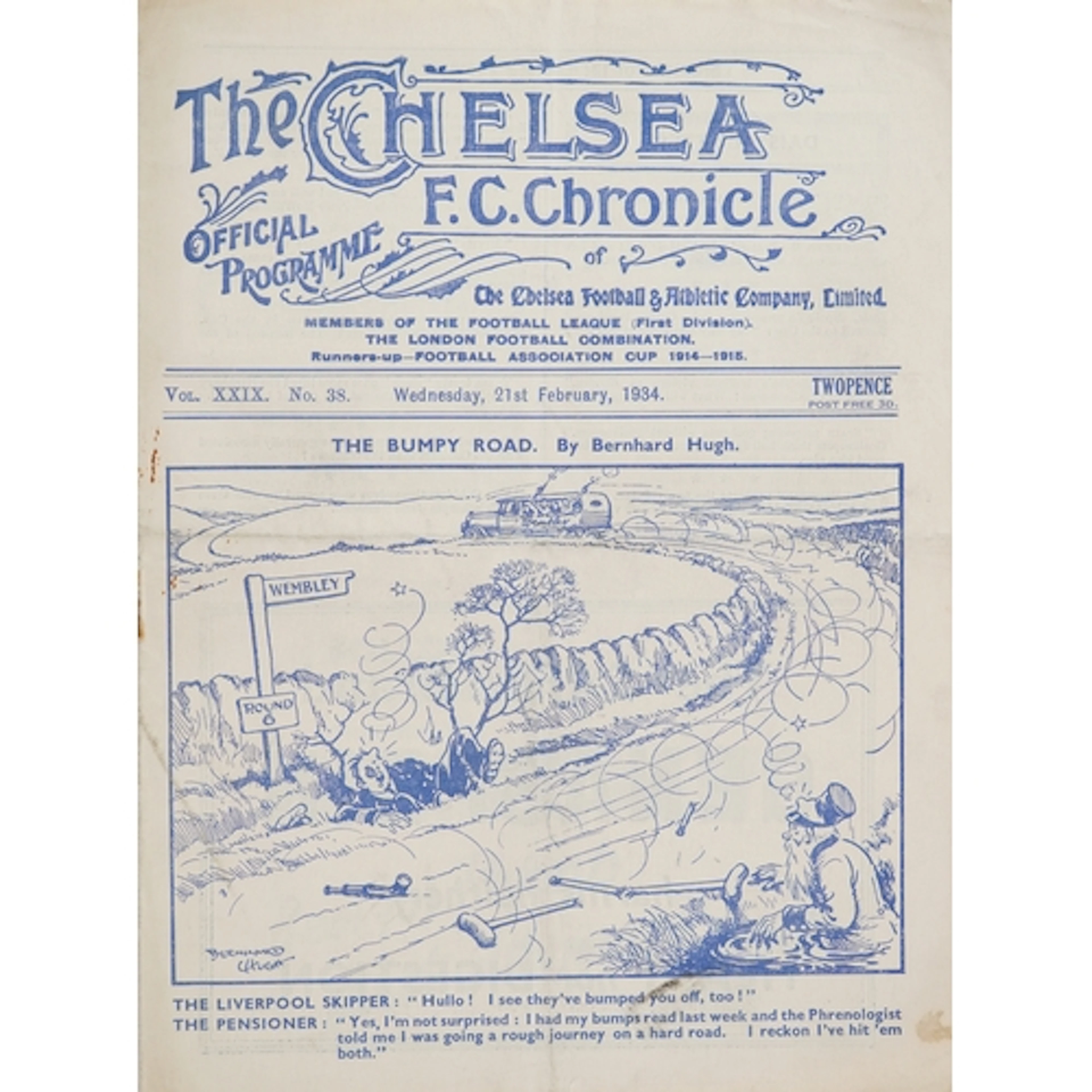 Chelsea F.C. Chronicle official football programme - The Bum...