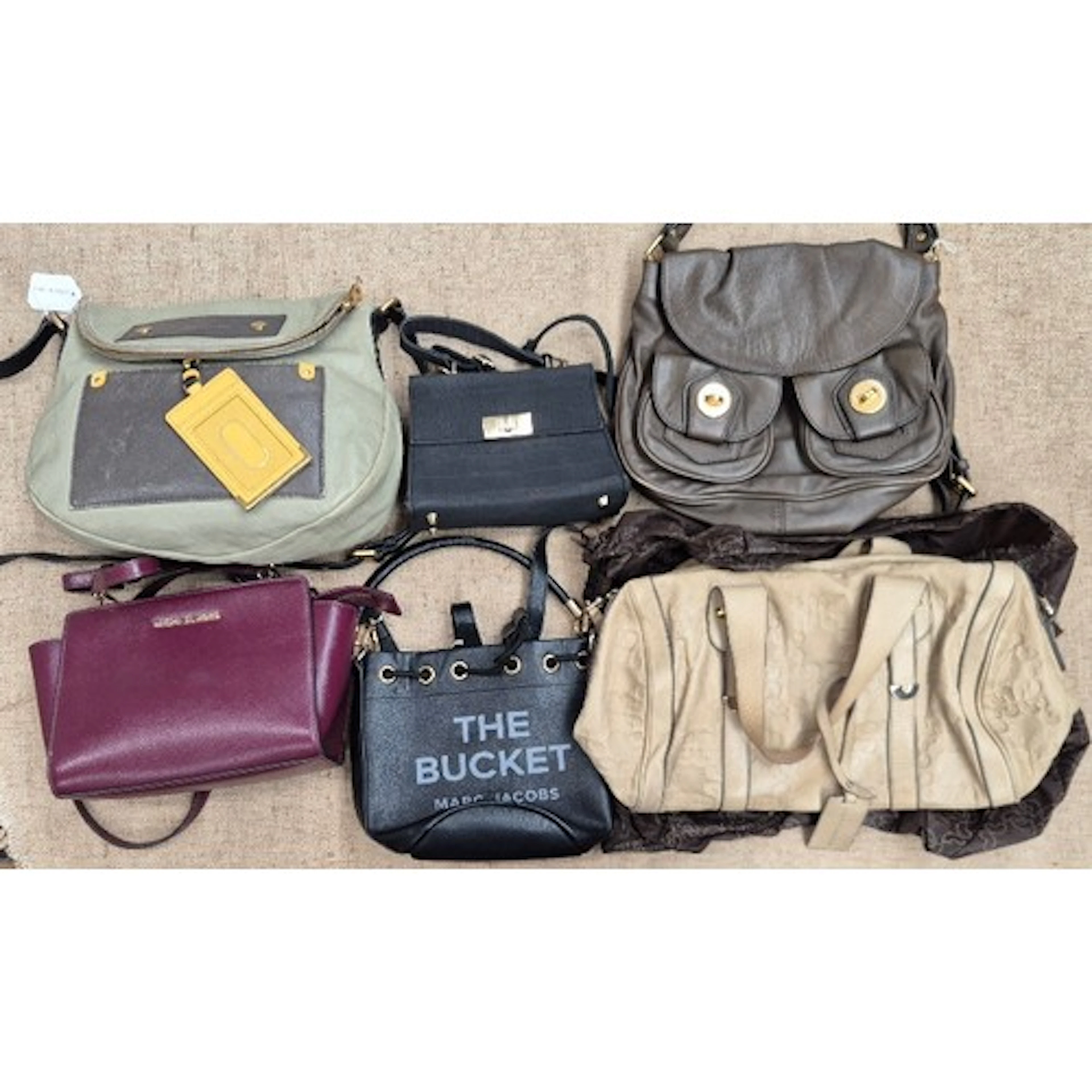 Handbags comprising two Mark Jacobs, Michael Kors, Coccinell...