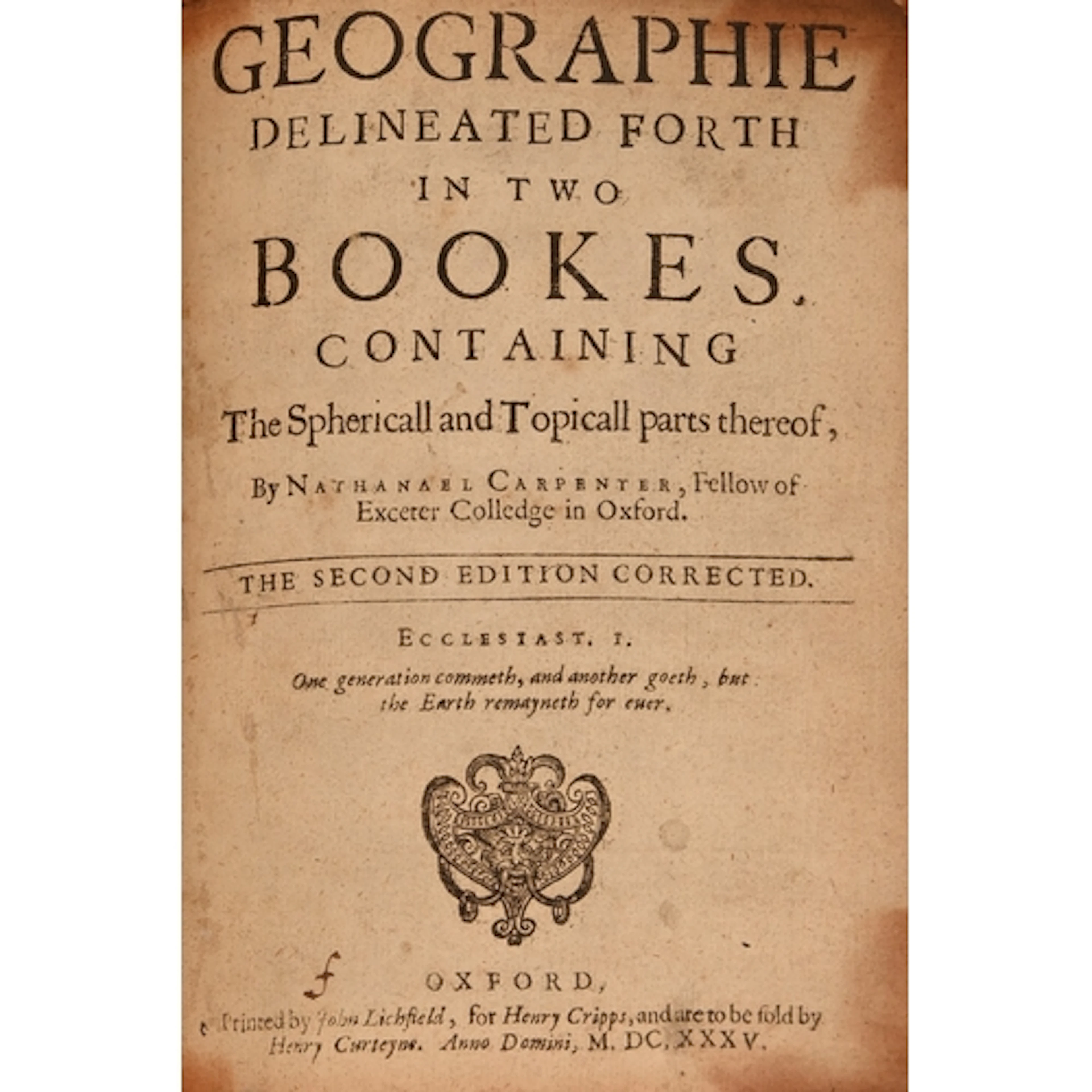 Carpenter (Nathaniel, Fellow of Exeter College in Oxford), G...