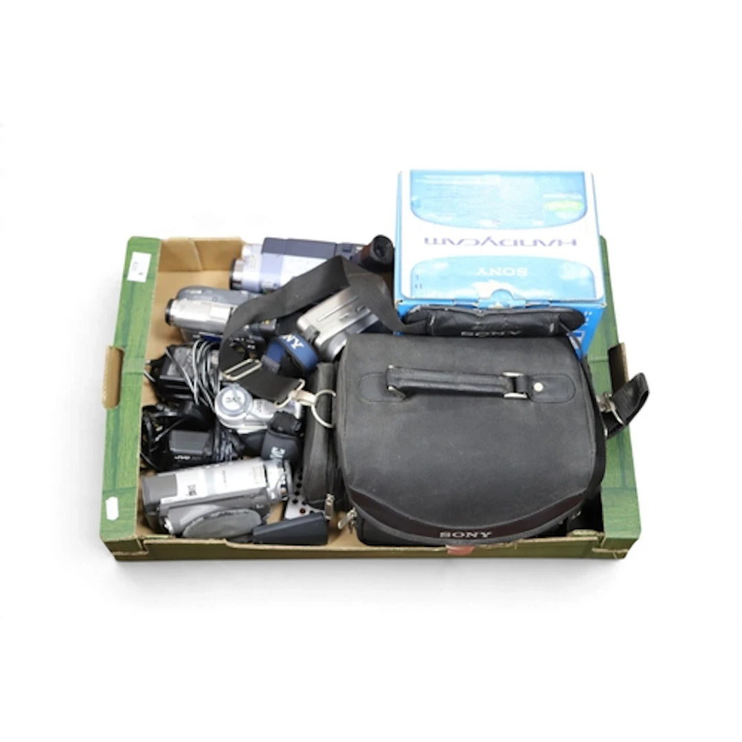 A large collection of Camcorders to include Sony DCR-TRV24E ...