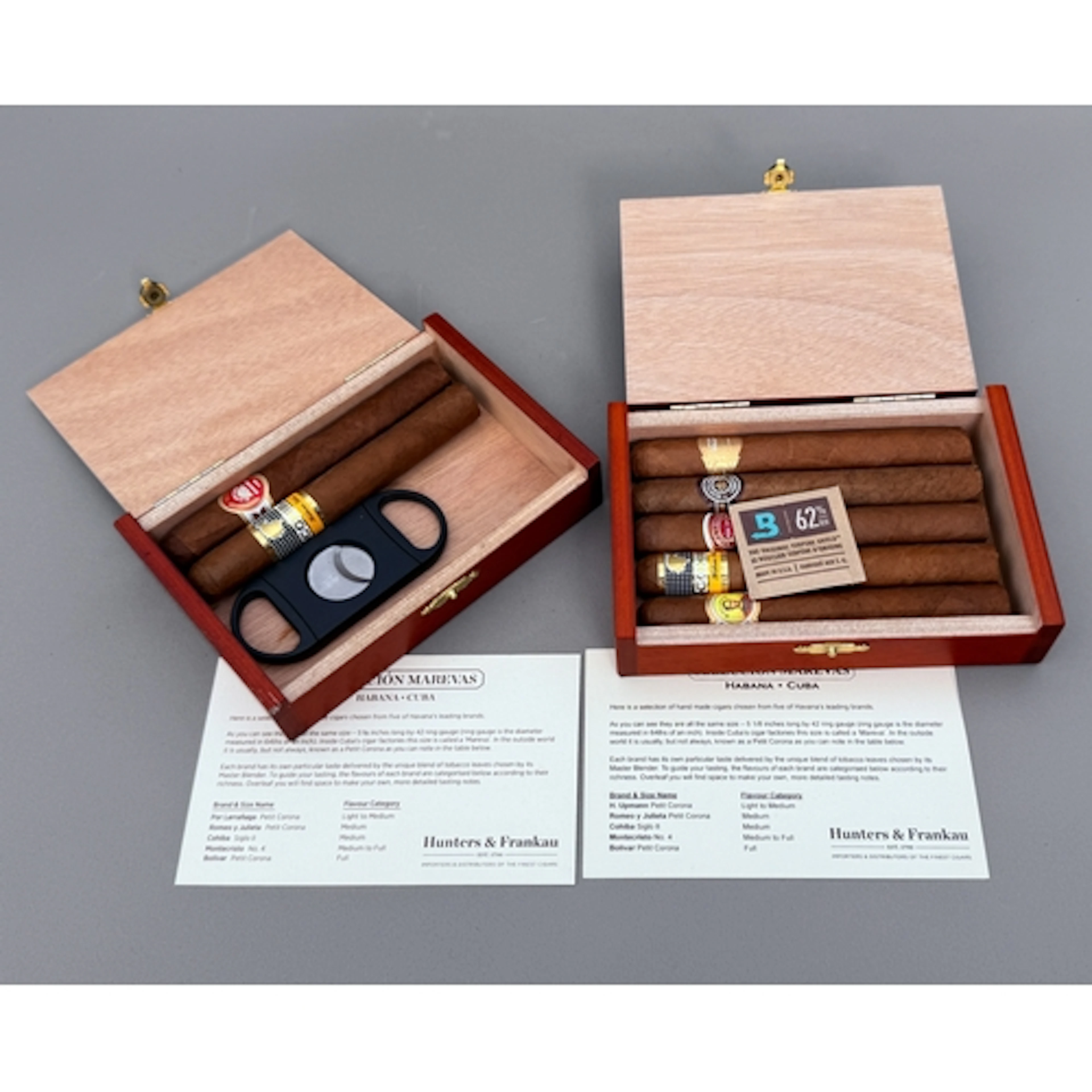 Two small boxes - one containing a full selection of five ha...
