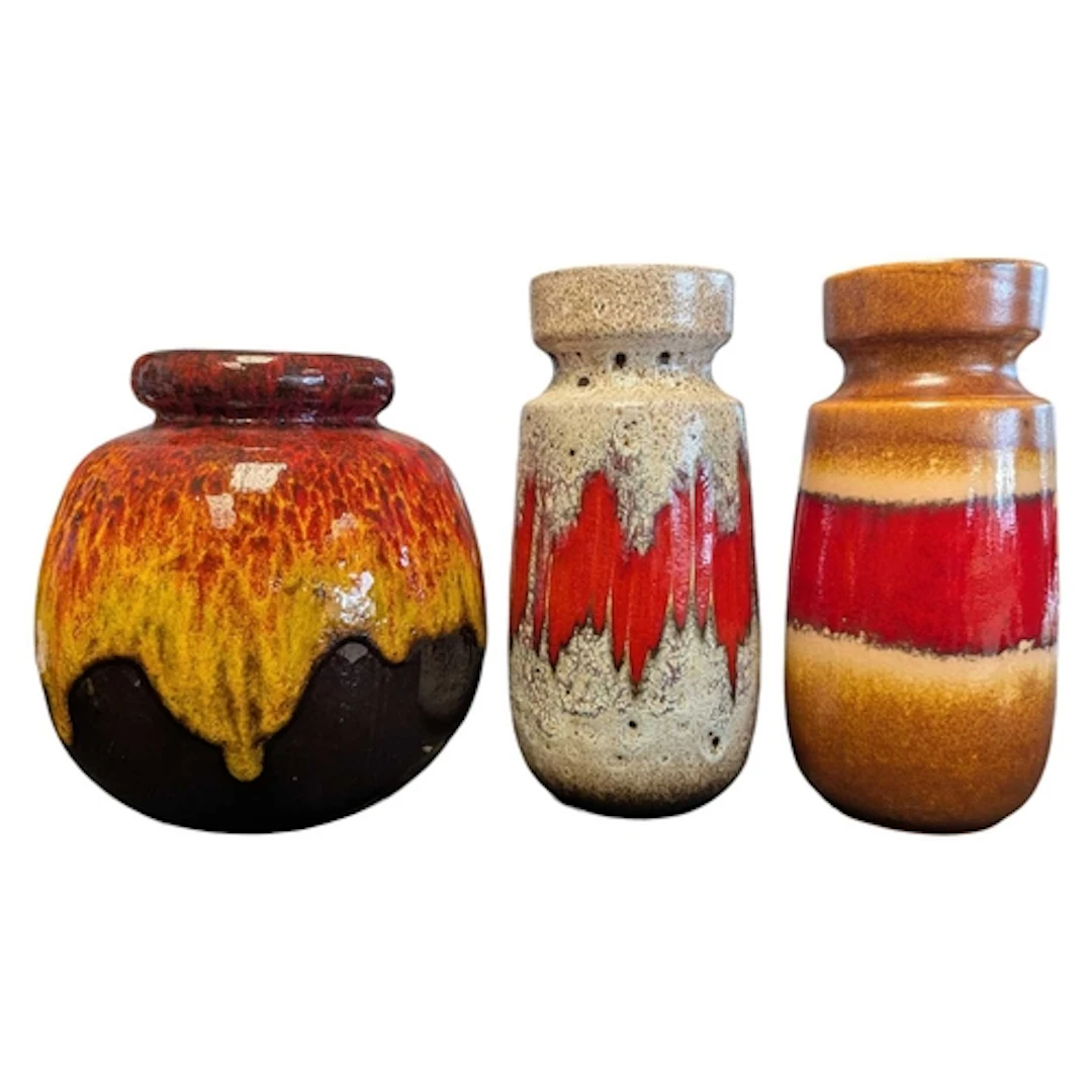 Scheurich Keramik - Three late 20th century West German fat ...