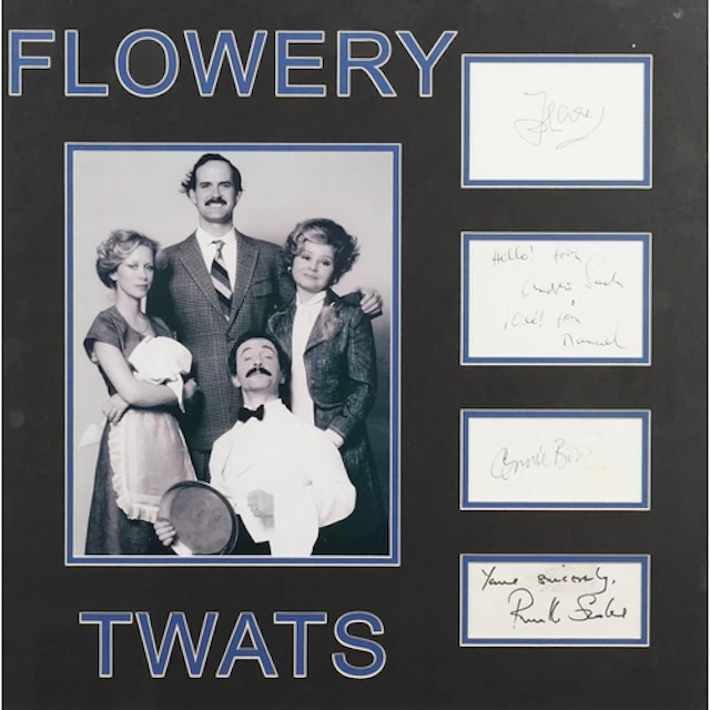Fawlty Towers - Flowery Twats, framed photo of the Fawlty To...