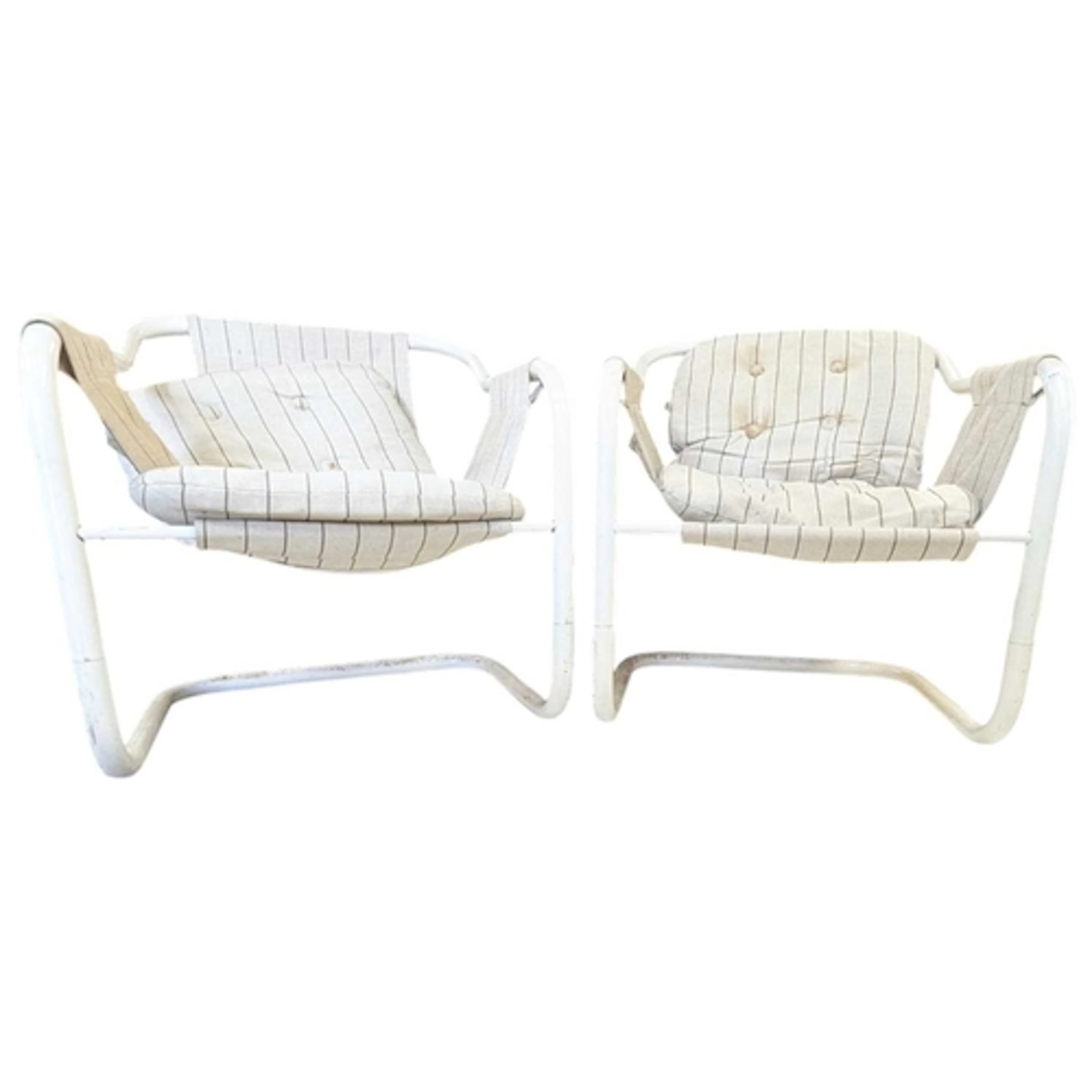 Spinder, Dutch - A pair of mid century painted tubular metal...