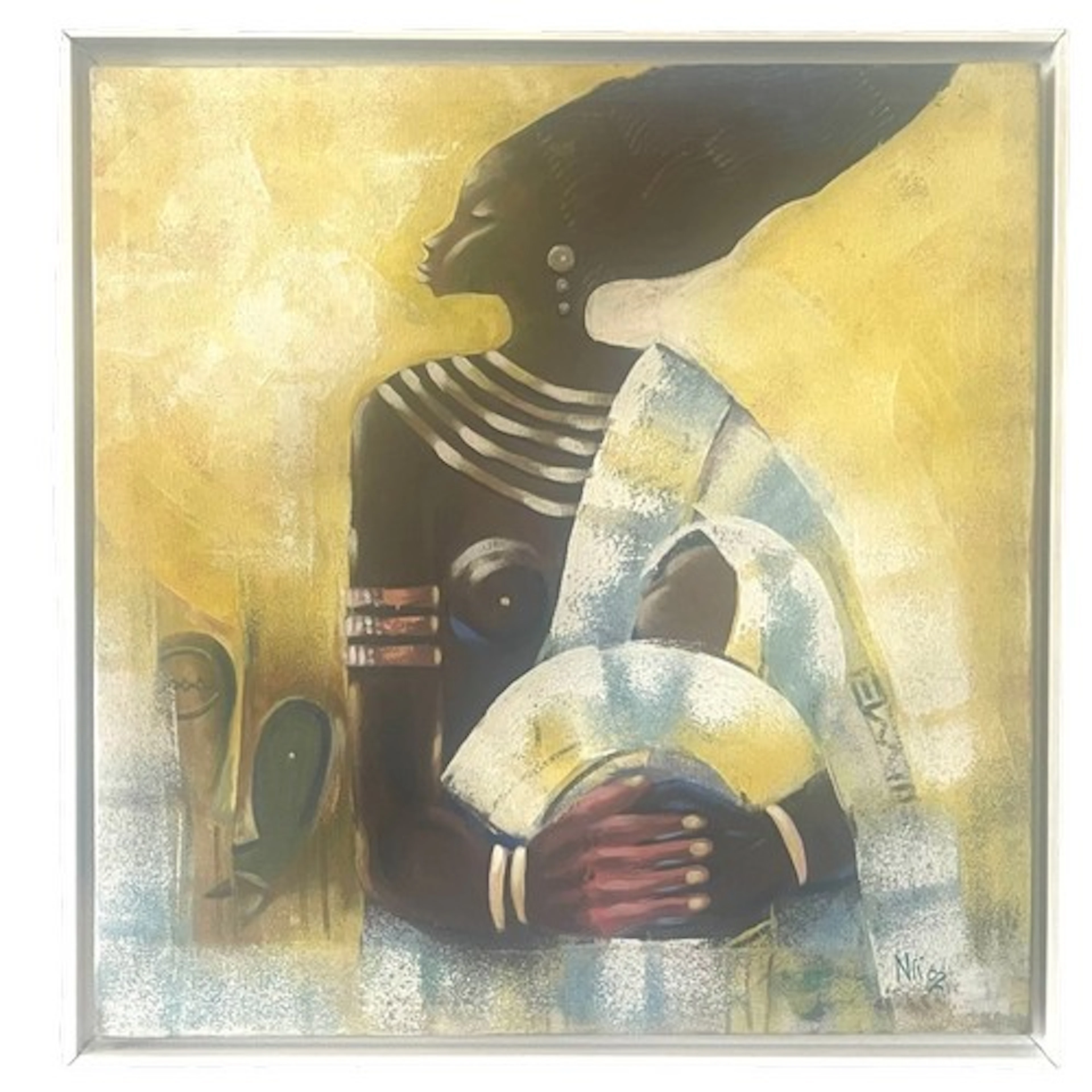 Nii Oboama-Mensah, signed lower right - Nii, acrylic on canv...