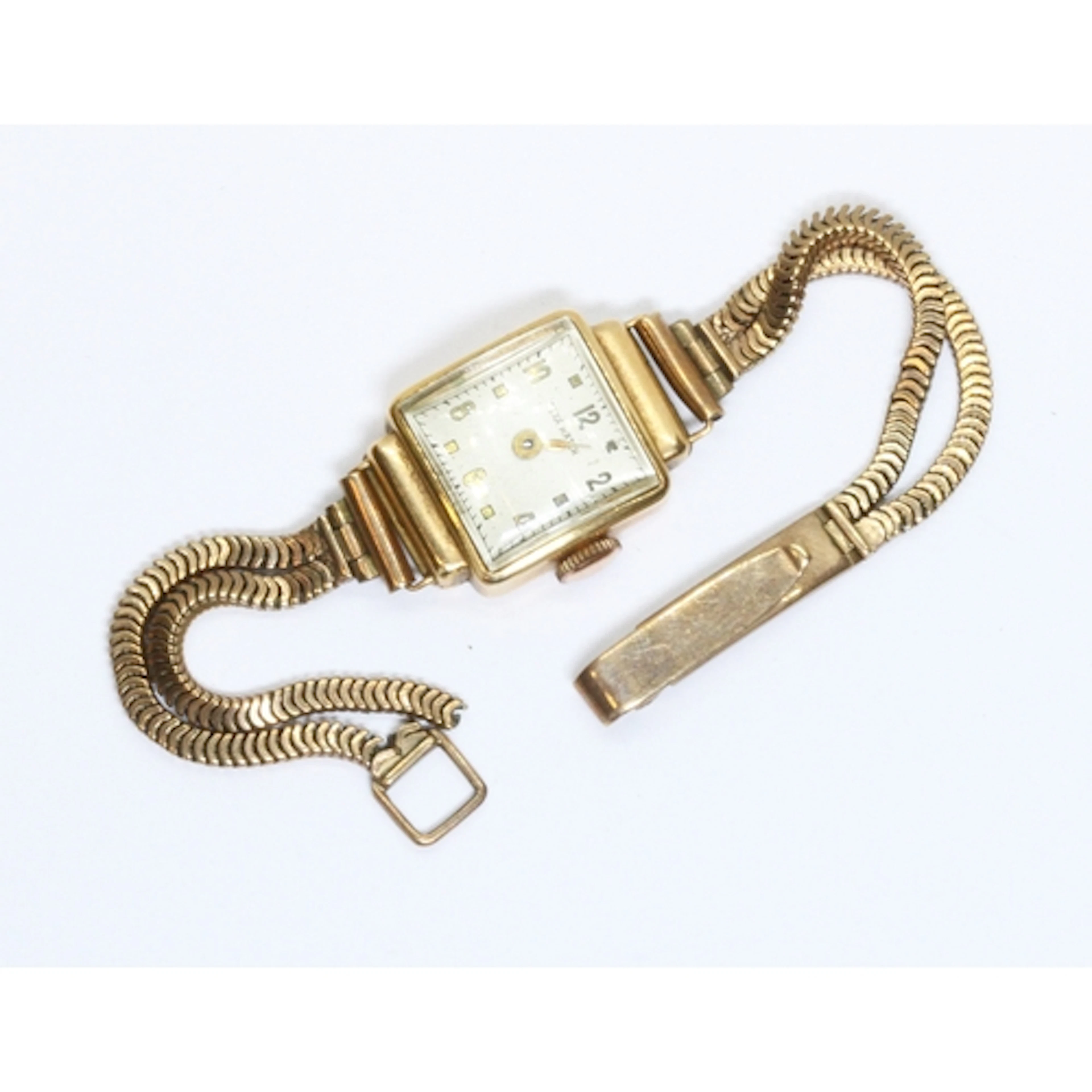 A ladies 18ct gold Texa Watch, case measuring 15mm x 21mm, s...