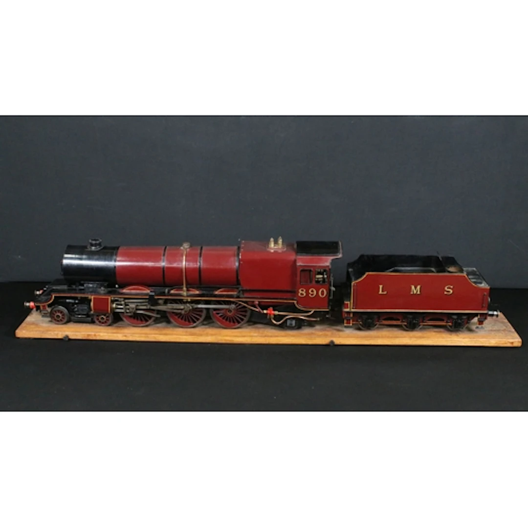 3.5" Gauge 4-6-2 LMS 890 Steam Locomotive with tender in mar...