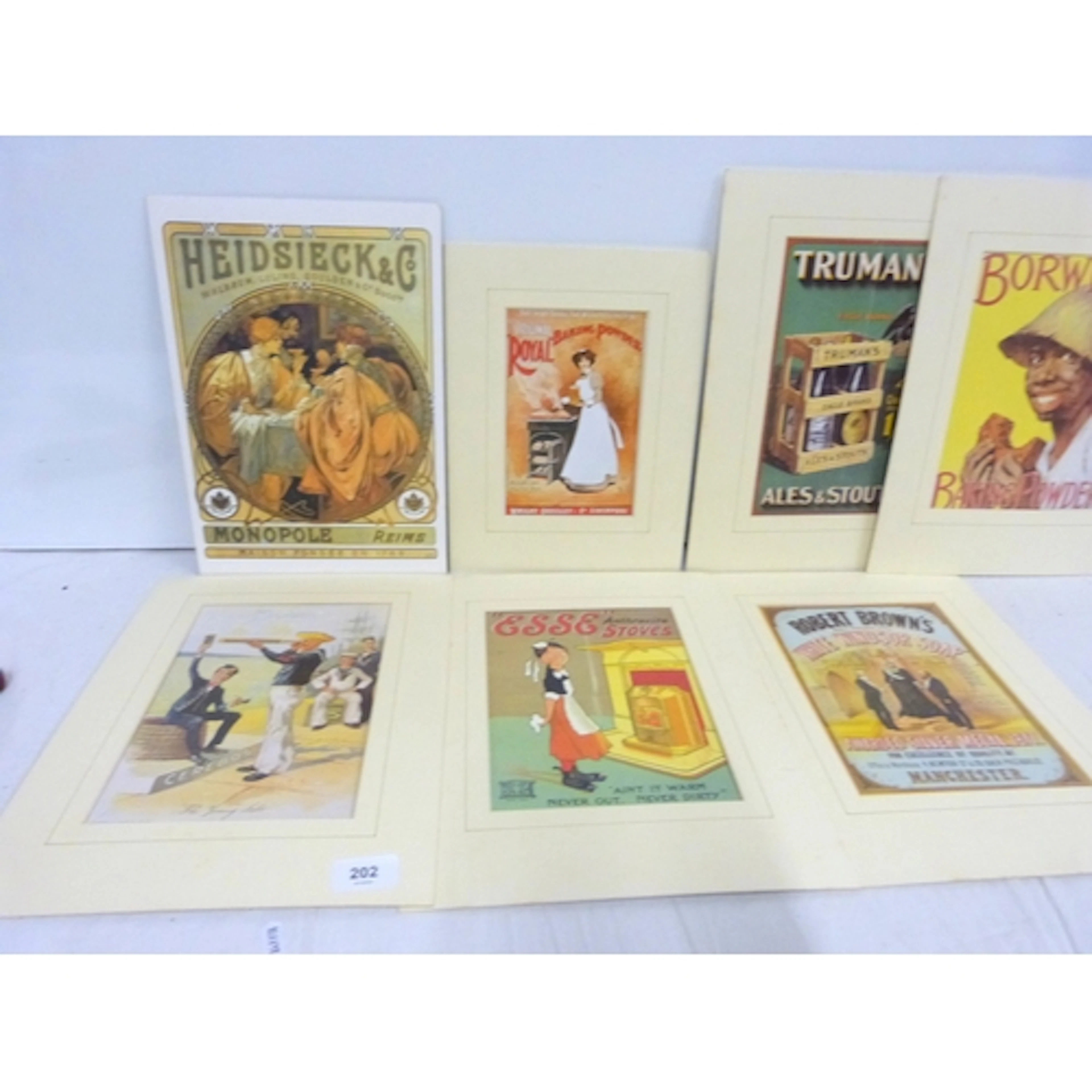 Collection of various advertising prints.