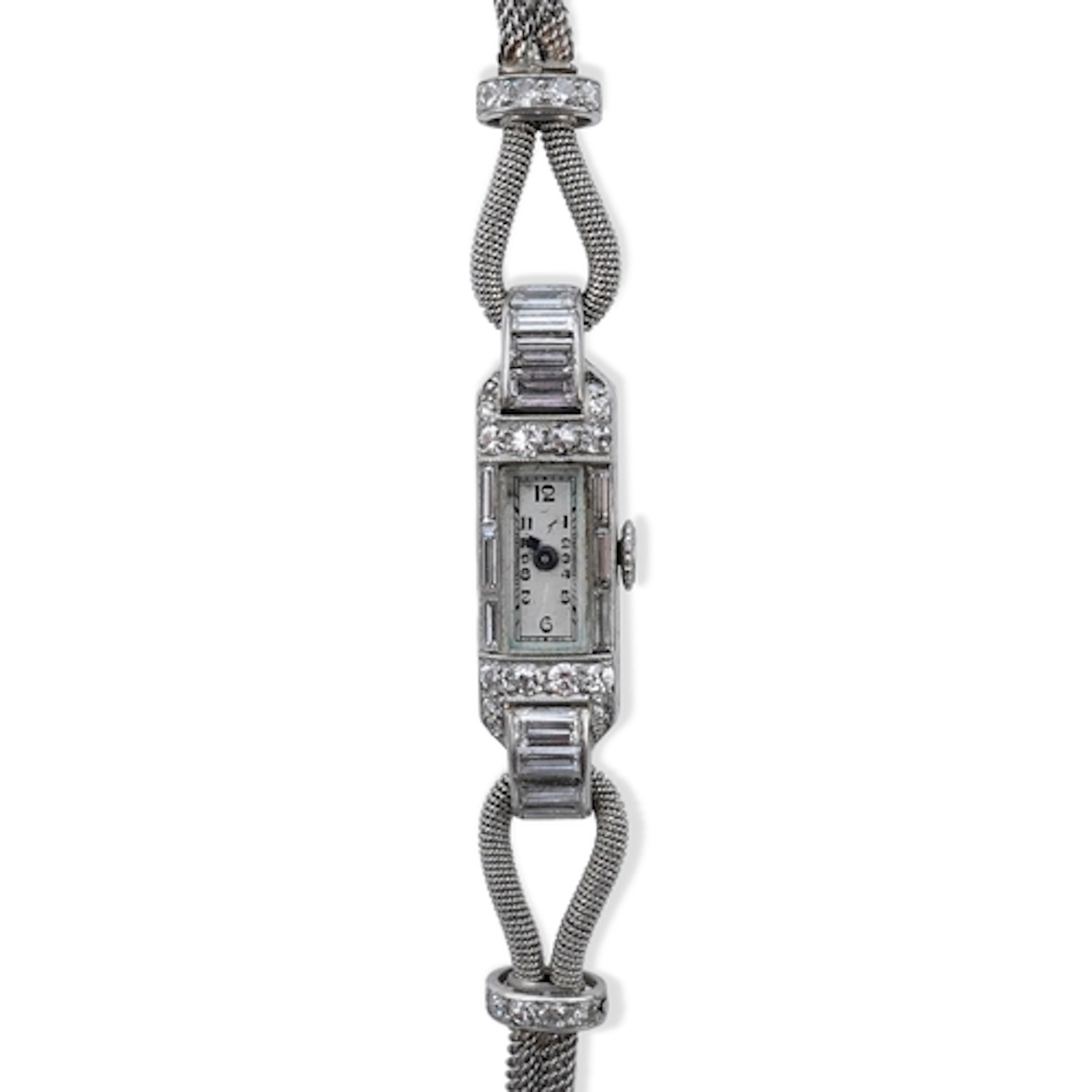 Boucheron, a lady's Art Deco diamond watch, France, circa 19...
