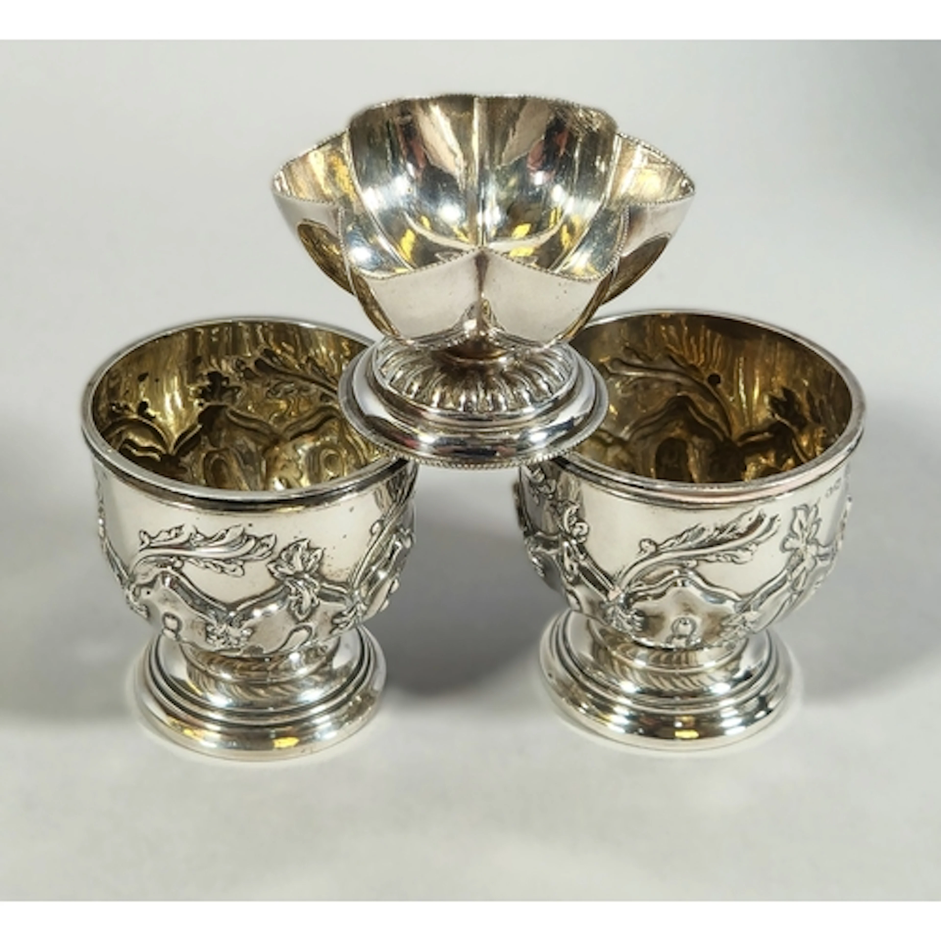 Pair of Edward VII Neo Classical design silver egg cups, Pro...