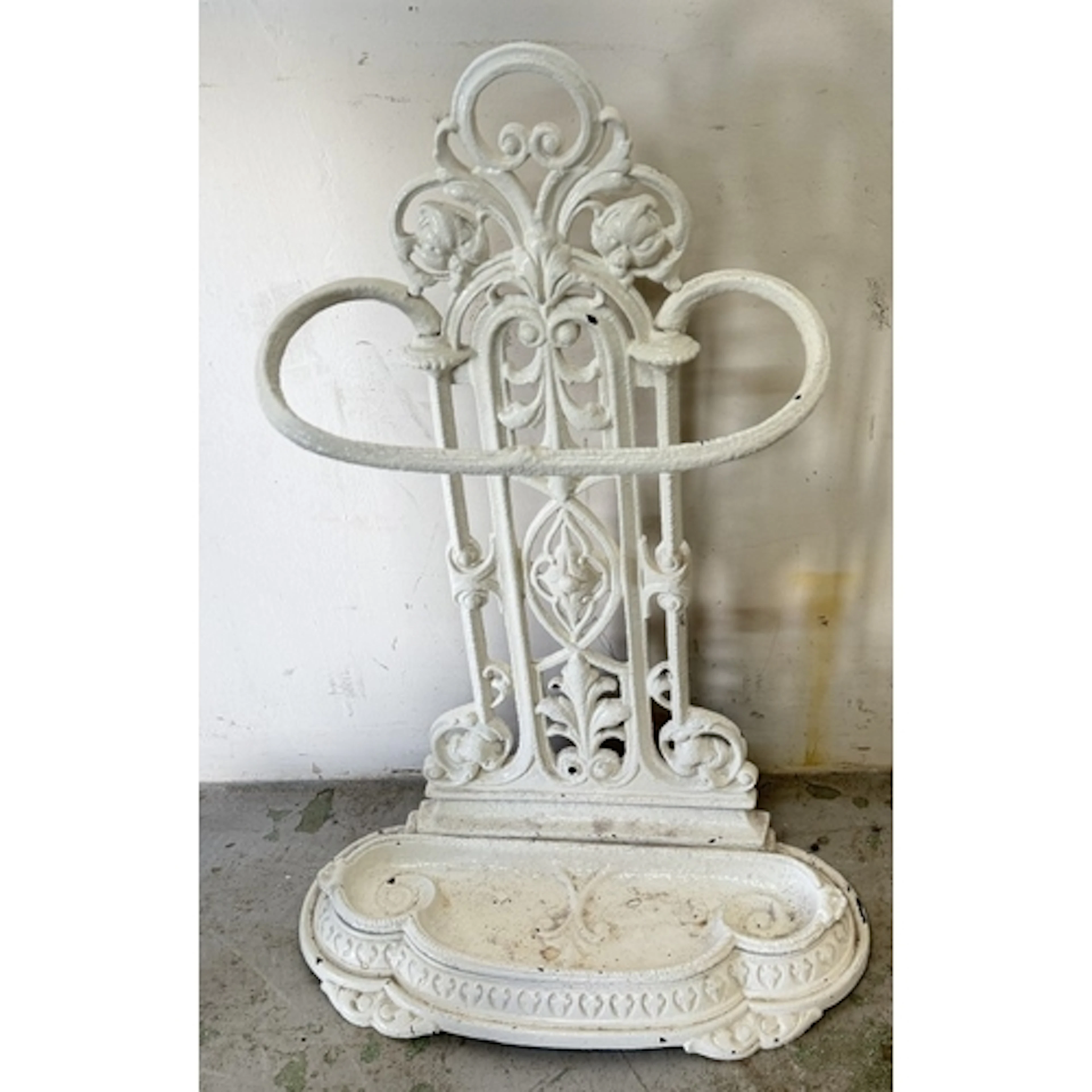 A Victorian cast iron painted stick stand