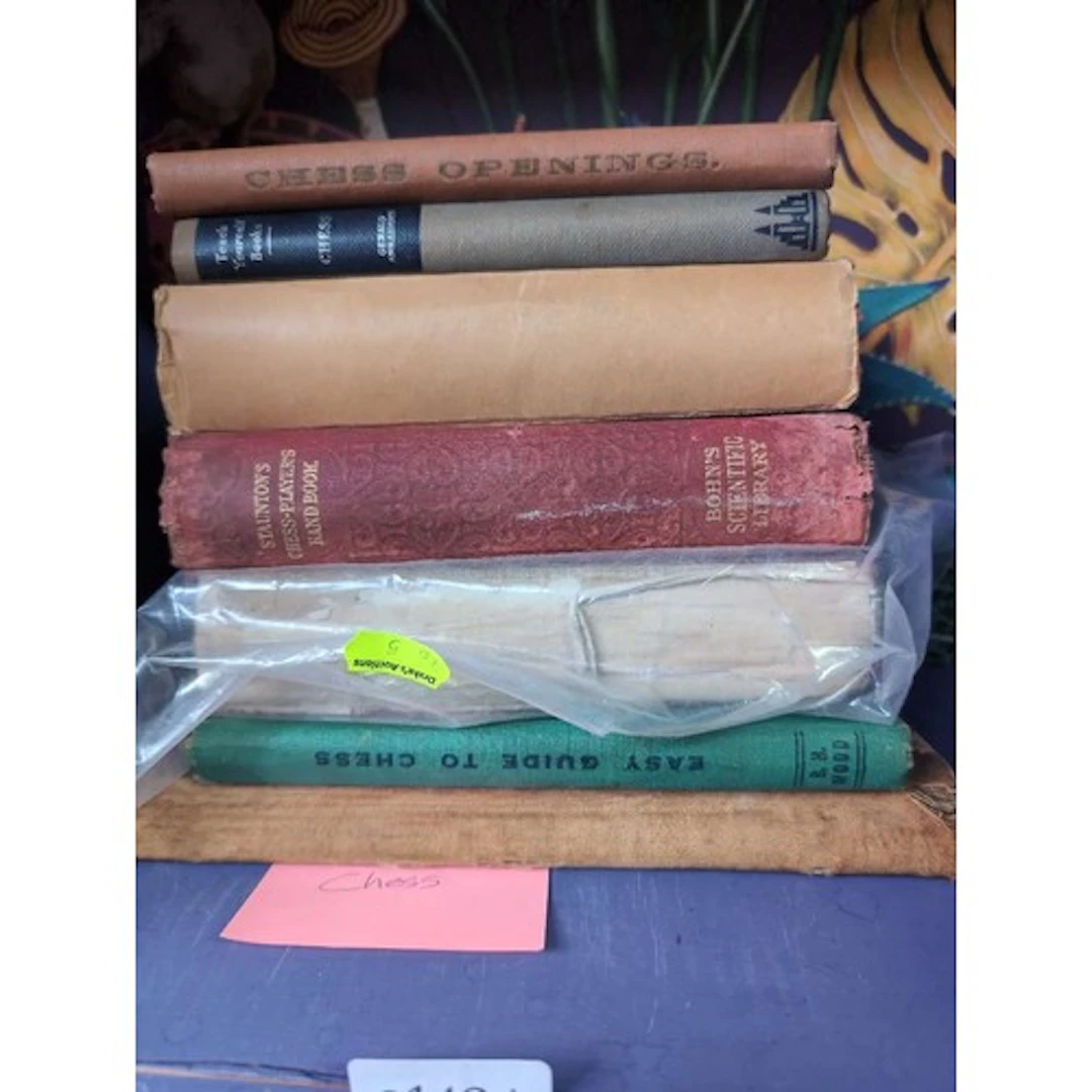 Seven assorted chess books