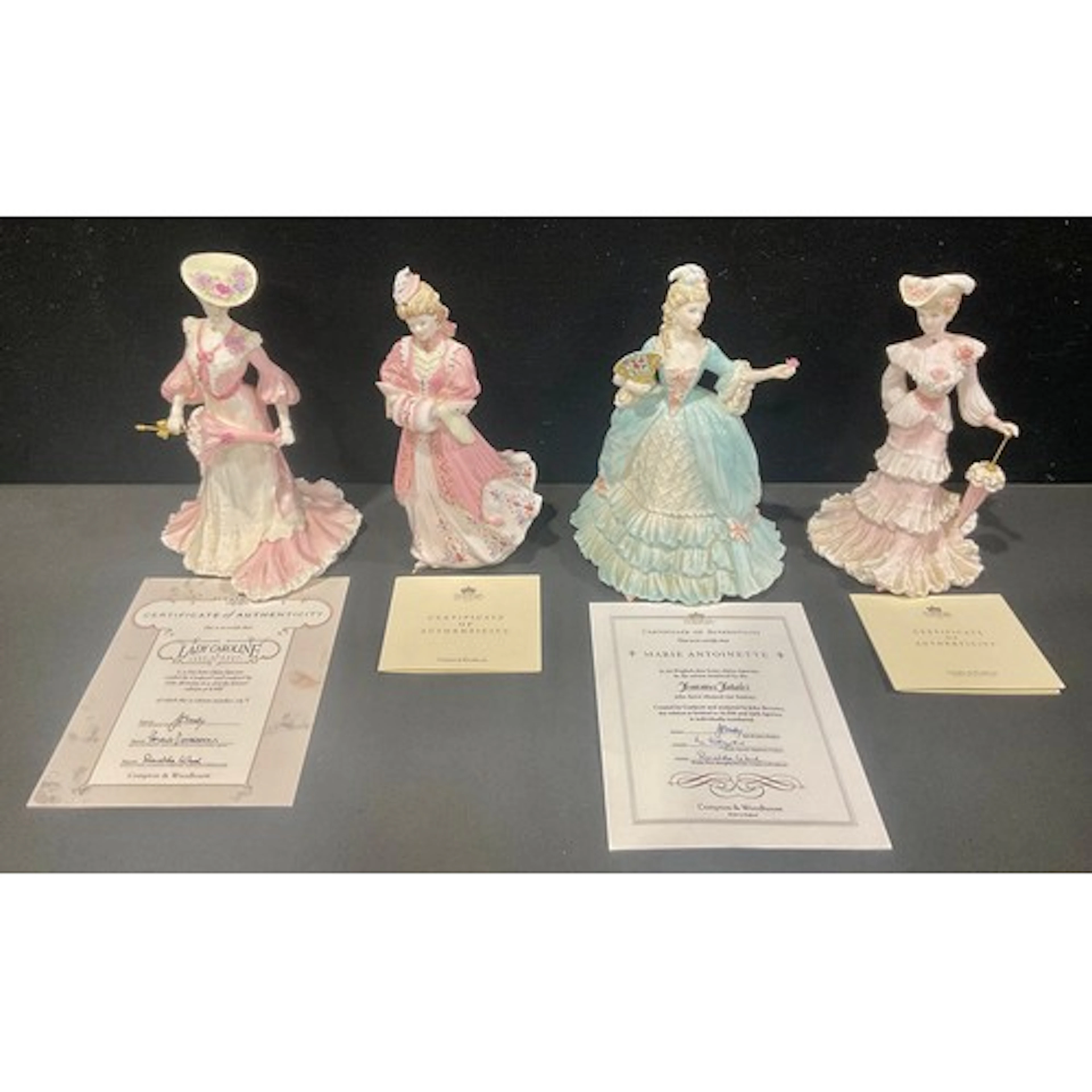 A Coalport limited edition figure Edwardian Green party Lady...