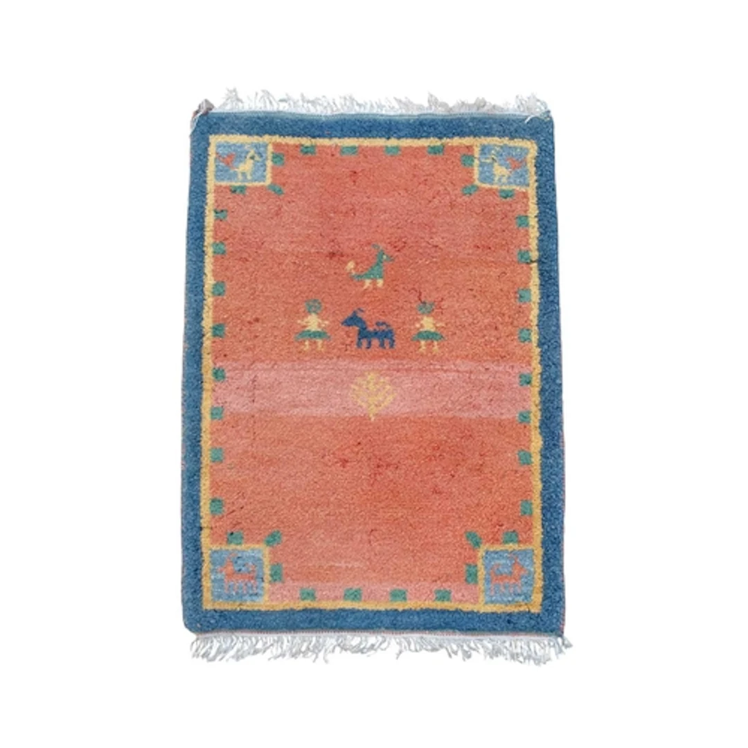 An Ikea wool Gabbeh rug. 'Indo Gabbeh' rug, made in India, w...