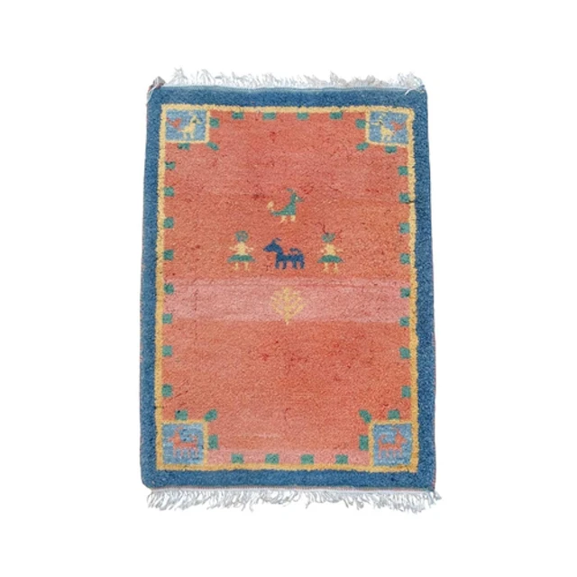 An Ikea wool Gabbeh rug. 'Indo Gabbeh' rug, made in India, w...