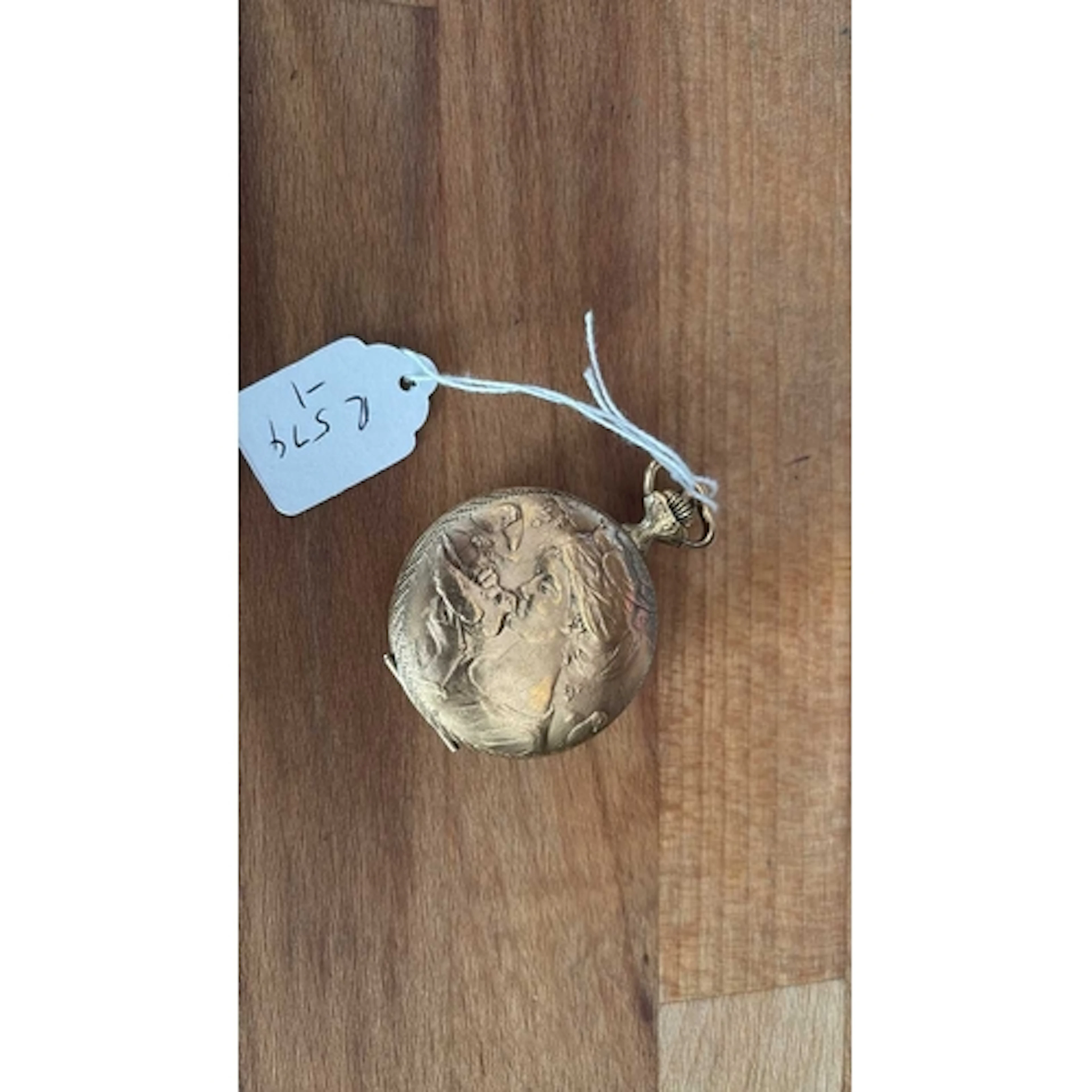 A GOLD PLATED 'HEBDOMAS LIMIT' 8 DAY POCKET WATCH, manual wi...