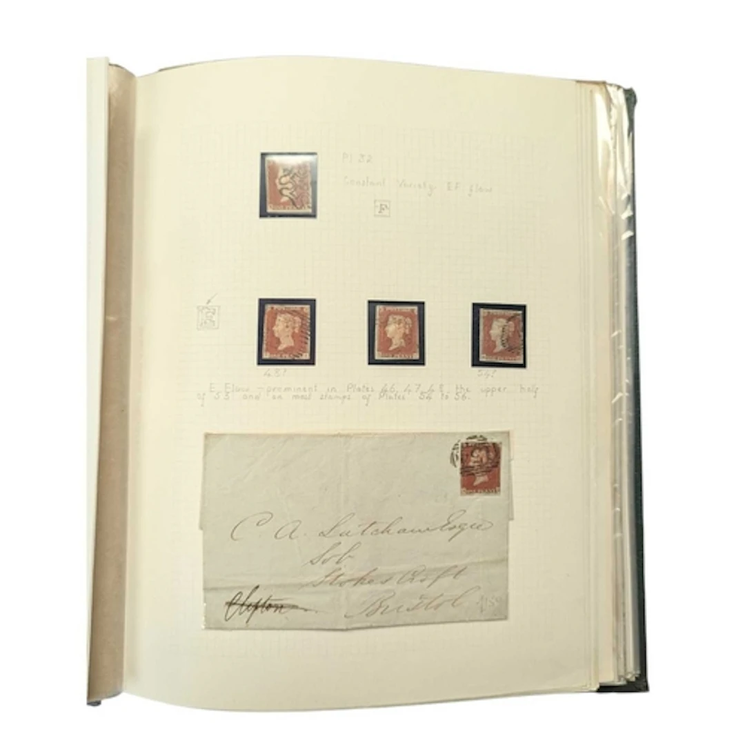 A collection of 19th century Victorian One Penny Red postage...