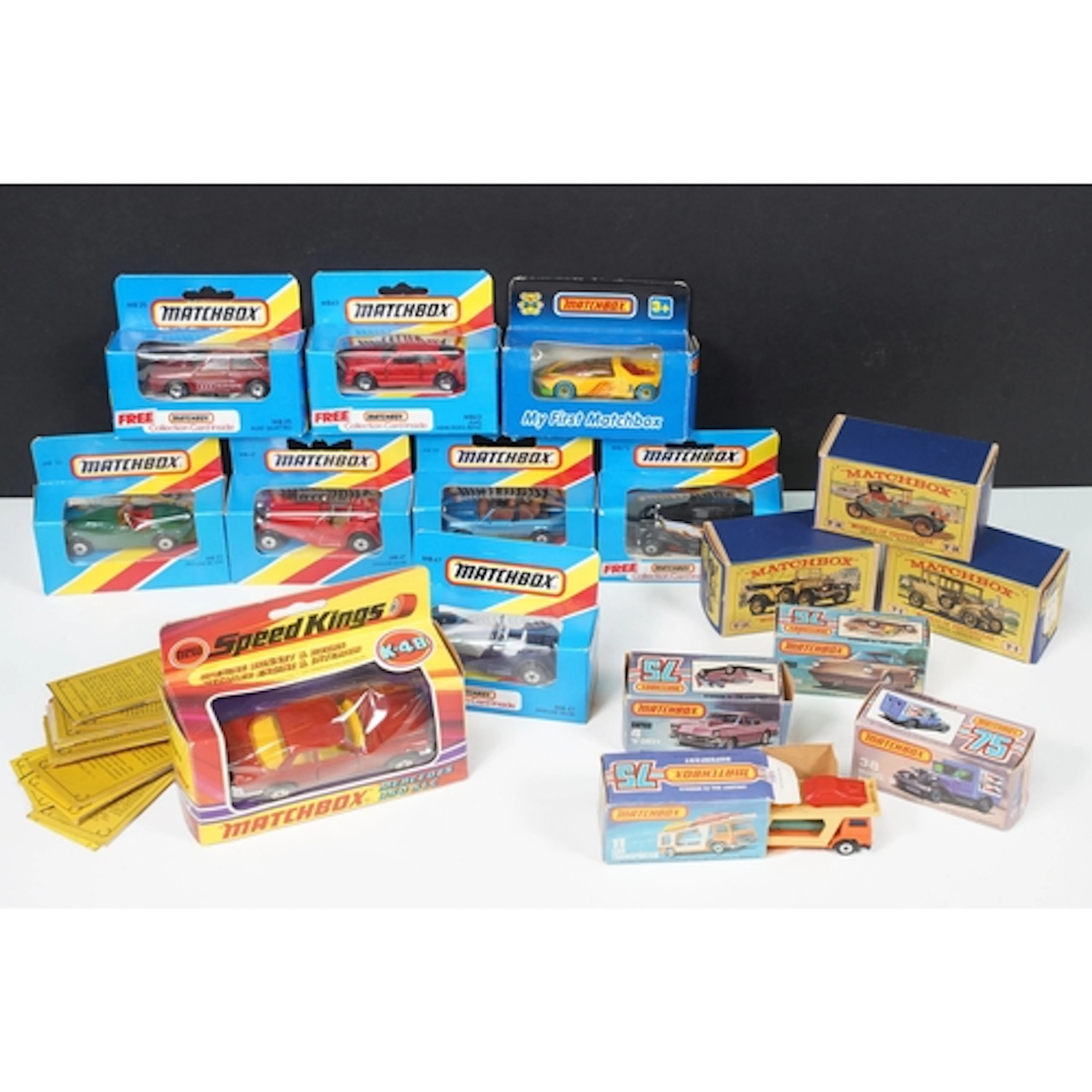 16 Boxed Matchbox diecast models to include 7 x 'red/yellow ...