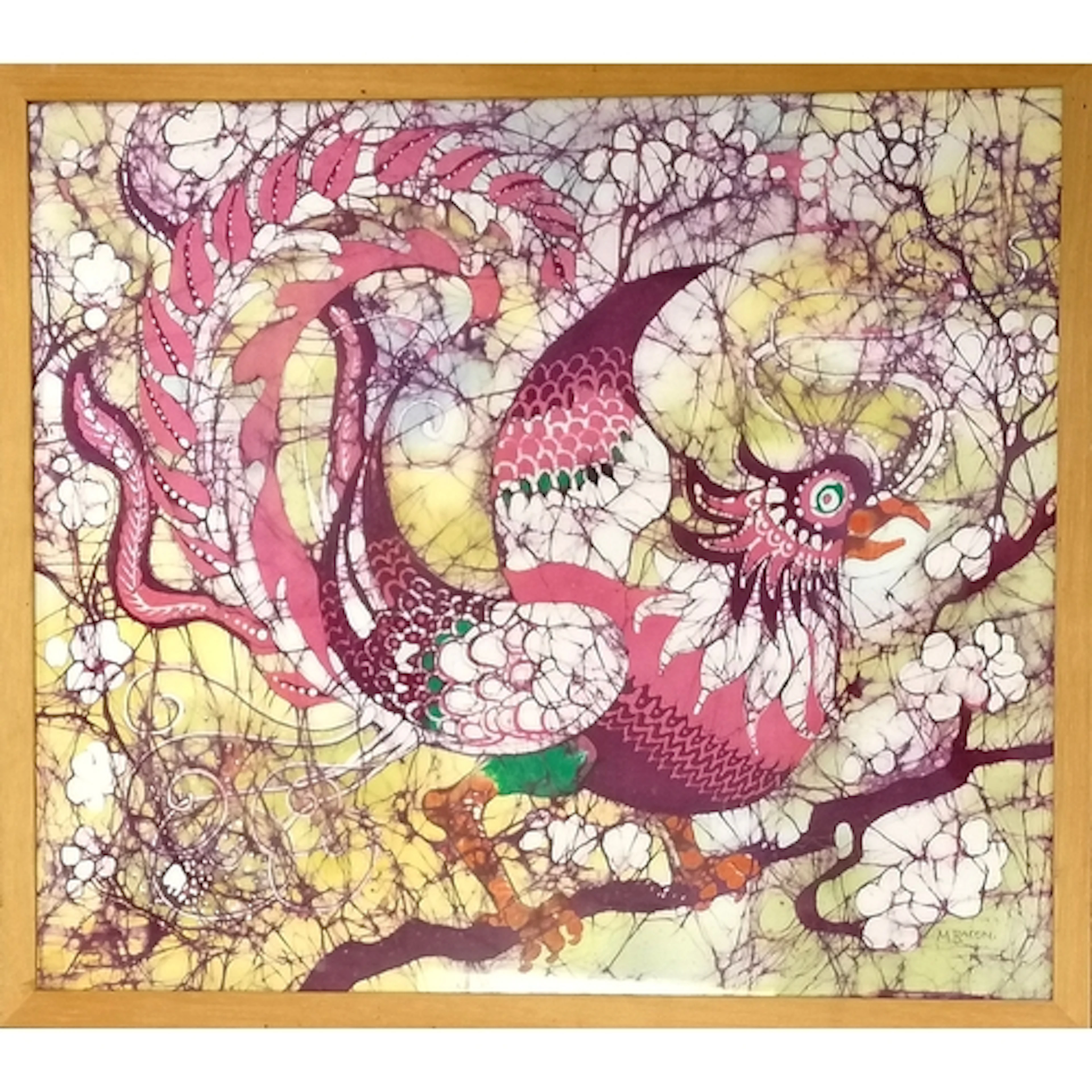 Margaret Bacon original batik artwork - 'Tropicana' - glazed...