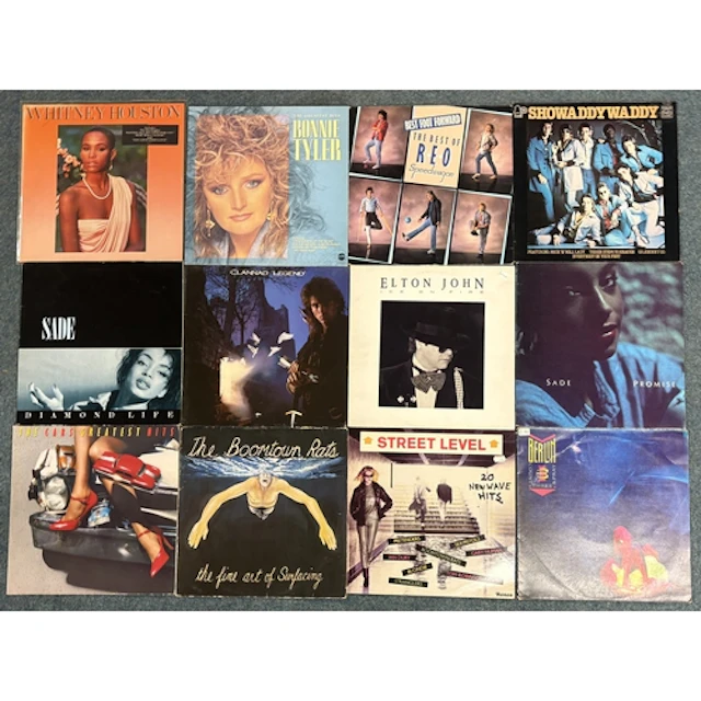12 x LP vinyl records - To include Art Rock, Glam Rock, Prog...