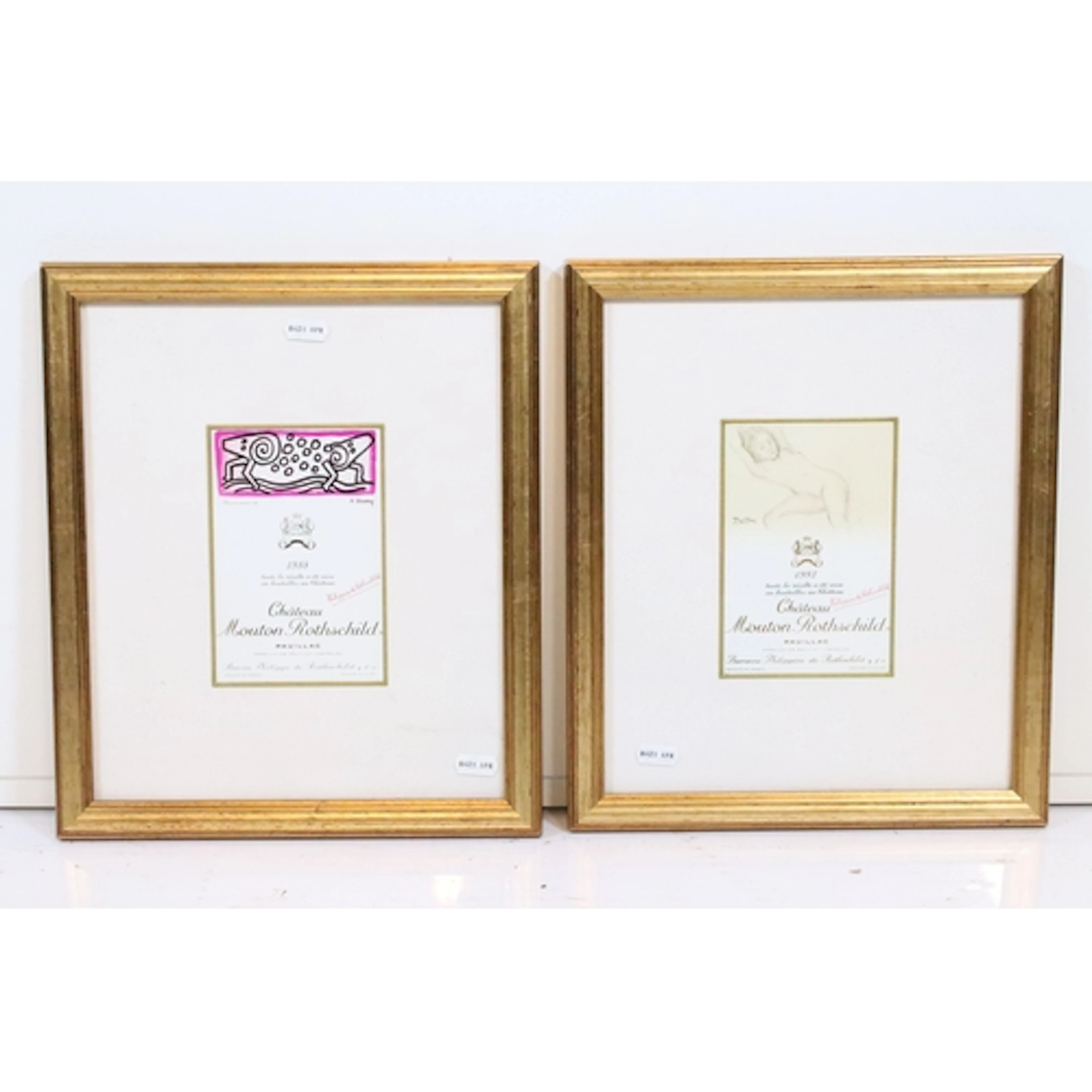1988 Chateau Mouton Rothschild label the design by Keith Har...