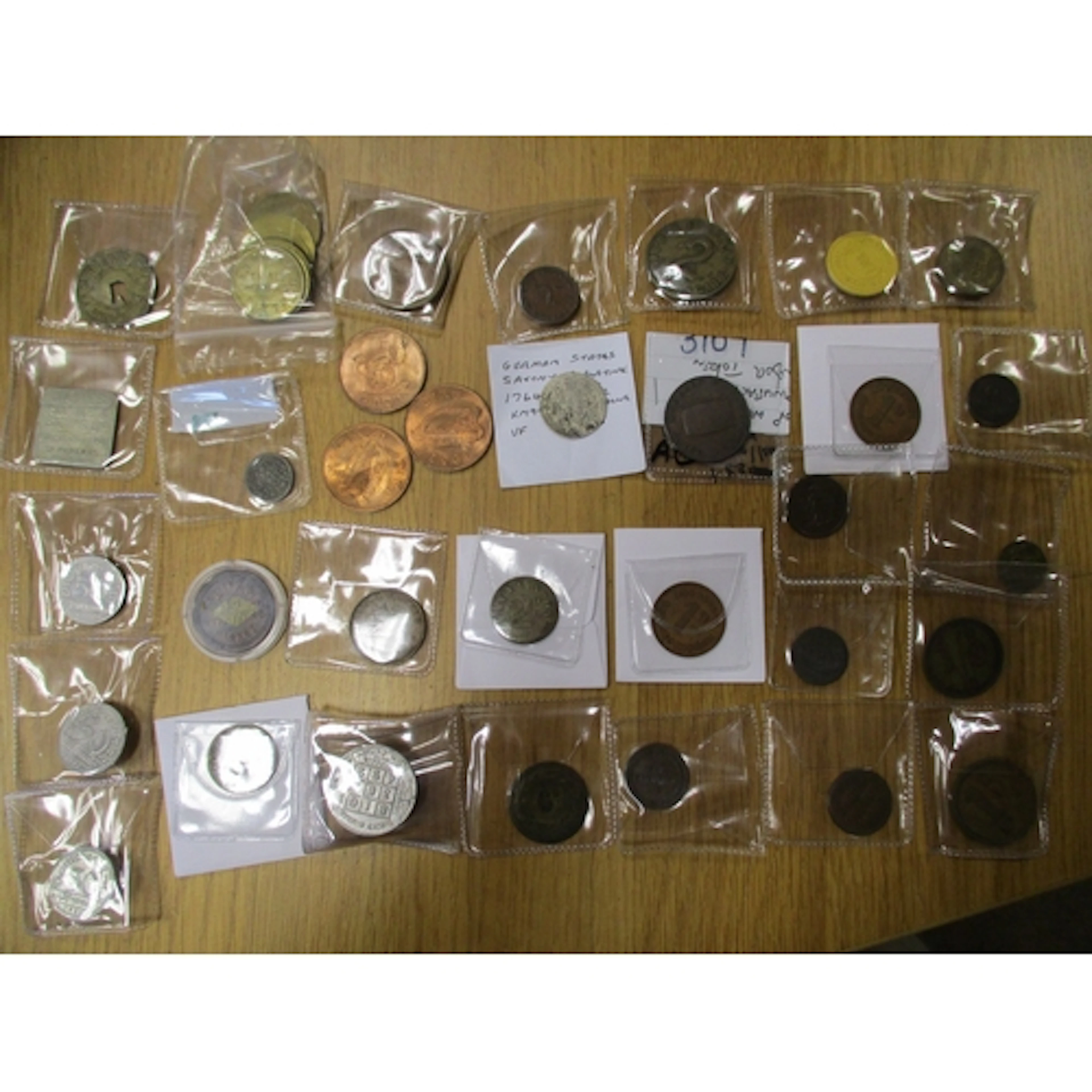 Collection including Stratford Market threepence, May & Vins...