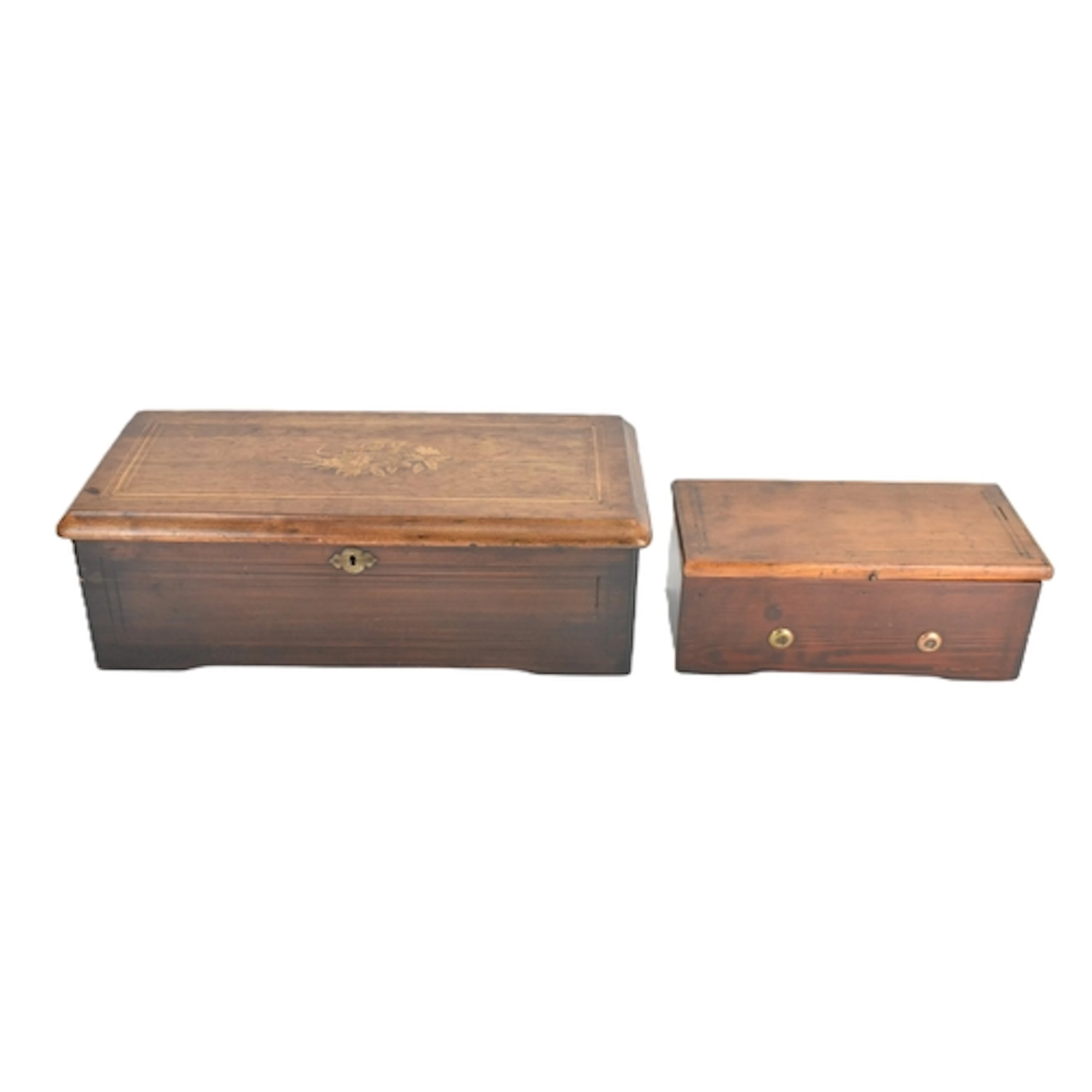 Two music boxes to include a late 19th century example, the ...