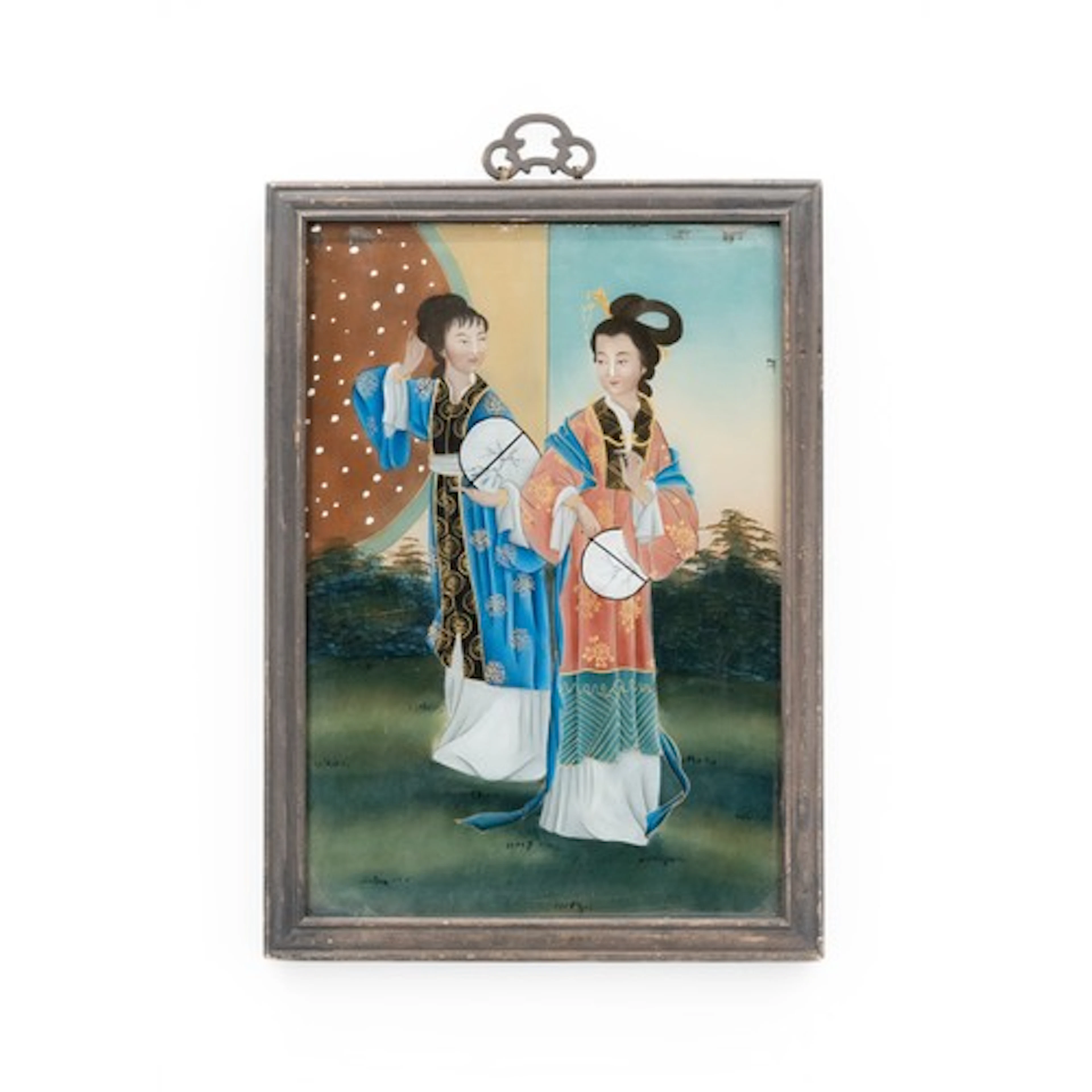 A CHINESE REVERSE GLASS PAINTING EARLY 20TH CENTURY depictin...