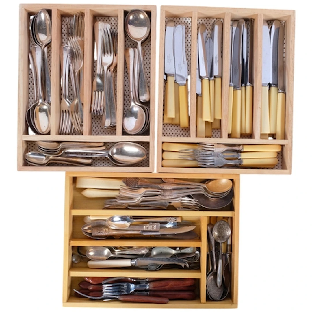 A large collection of silver plated items, including some Wa...