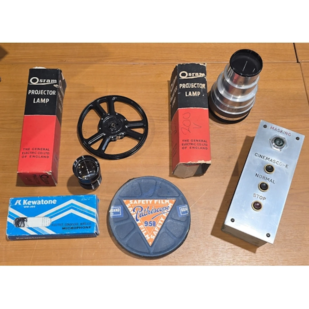 A collection of vintage camera/film cinema interest ancillar...