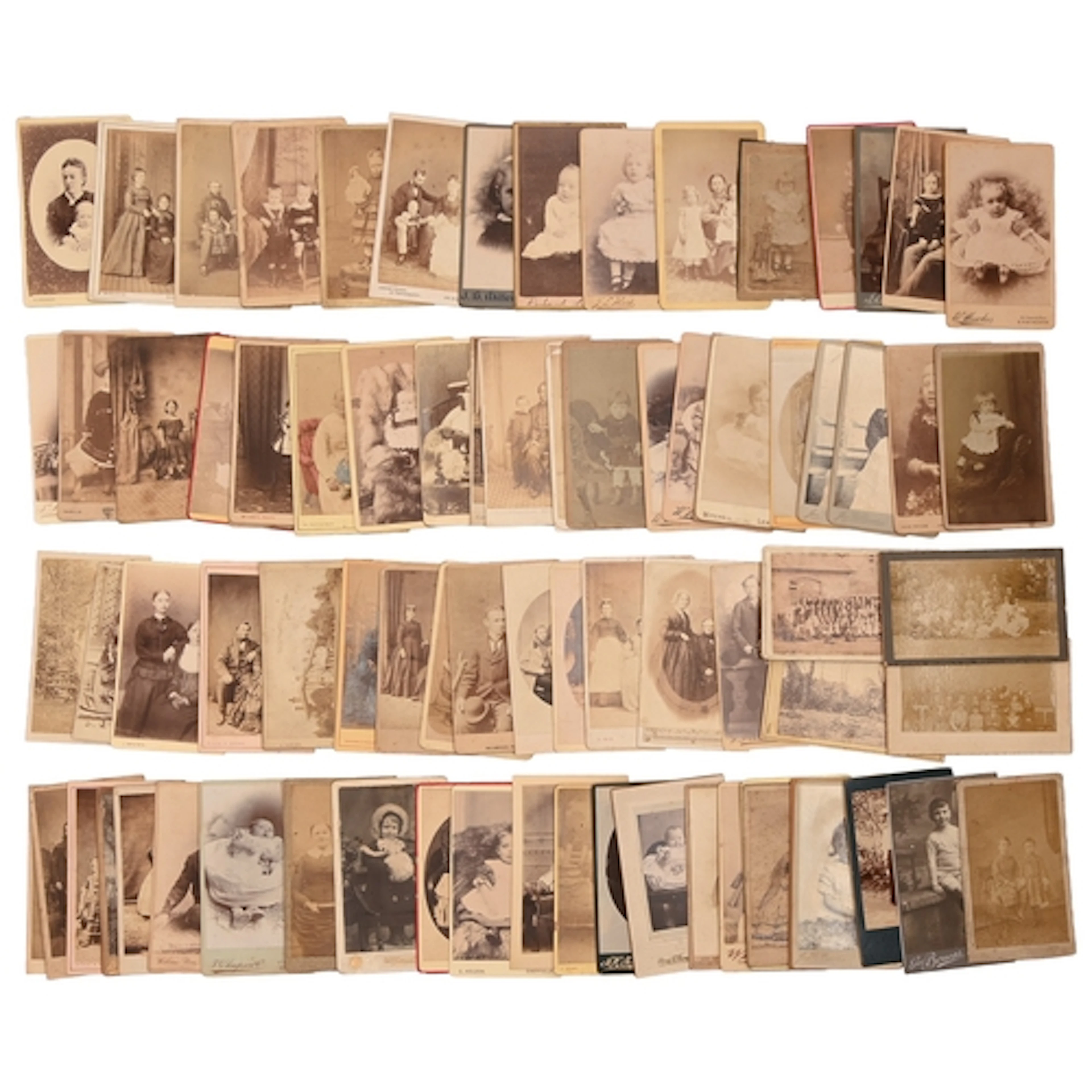 Miscellaneous Victorian and later carte de visite cabinet po...