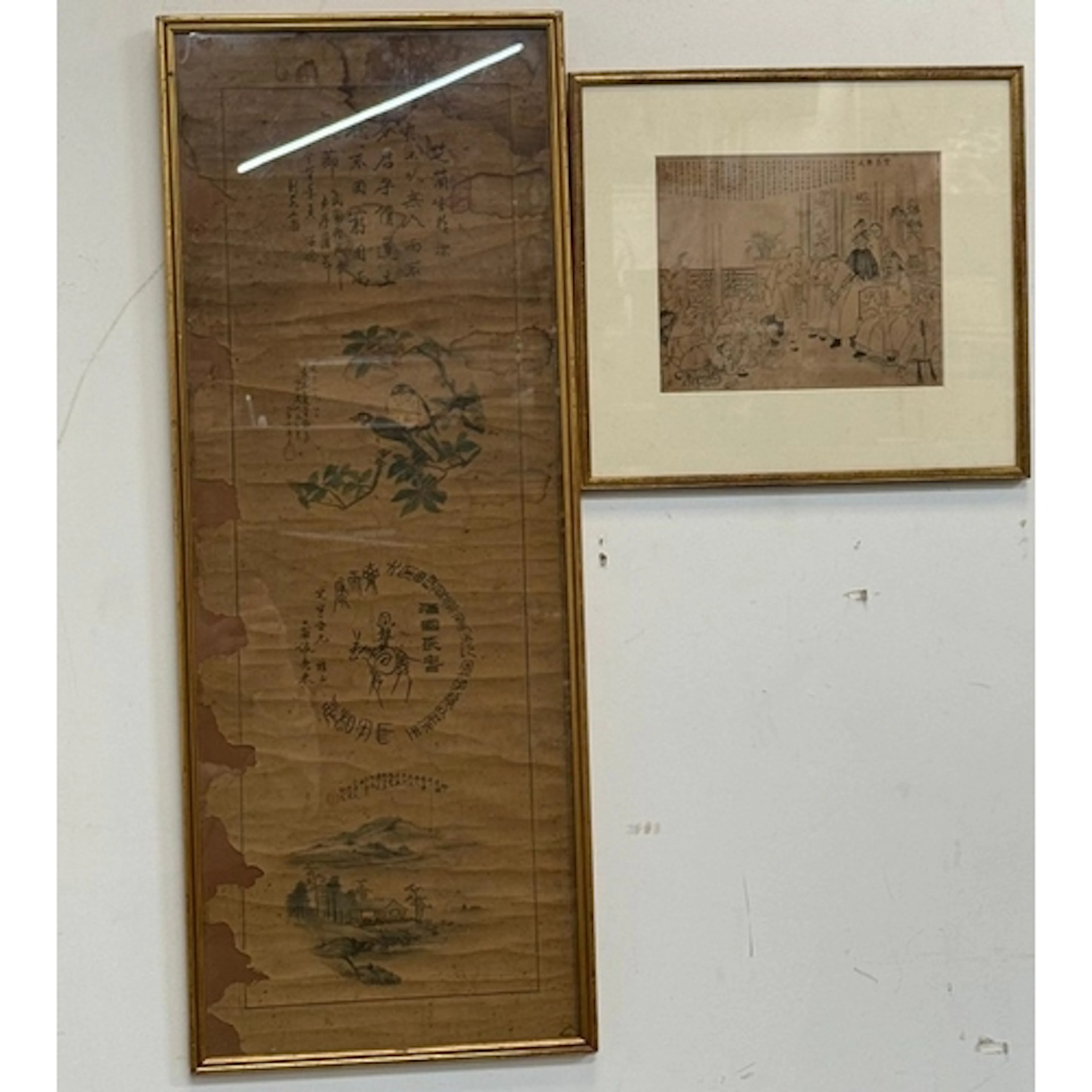 Two framed Chinese prints