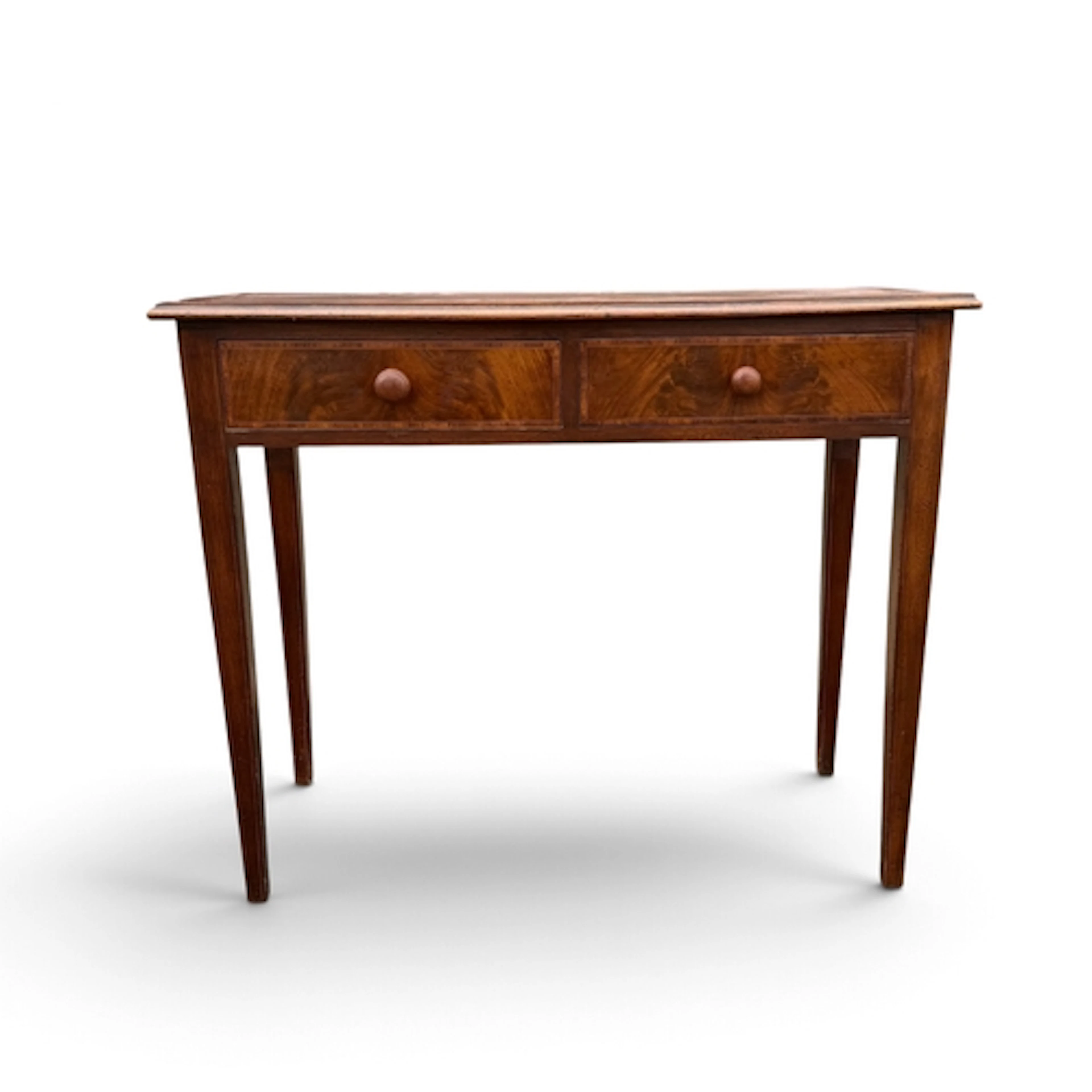 A LATE VICTORIAN MAHOGANY SATINWOOD INLAID AND EBONY STRUNG ...