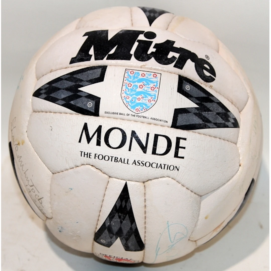 Football Association 'Monde' football with a number of notab...