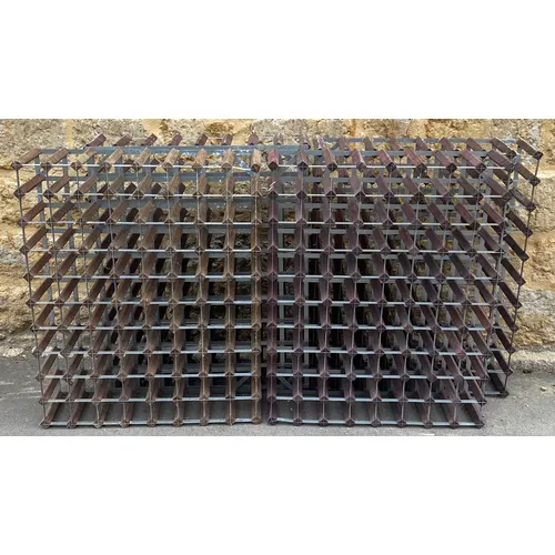 A lot of four 80 bottle wine racks