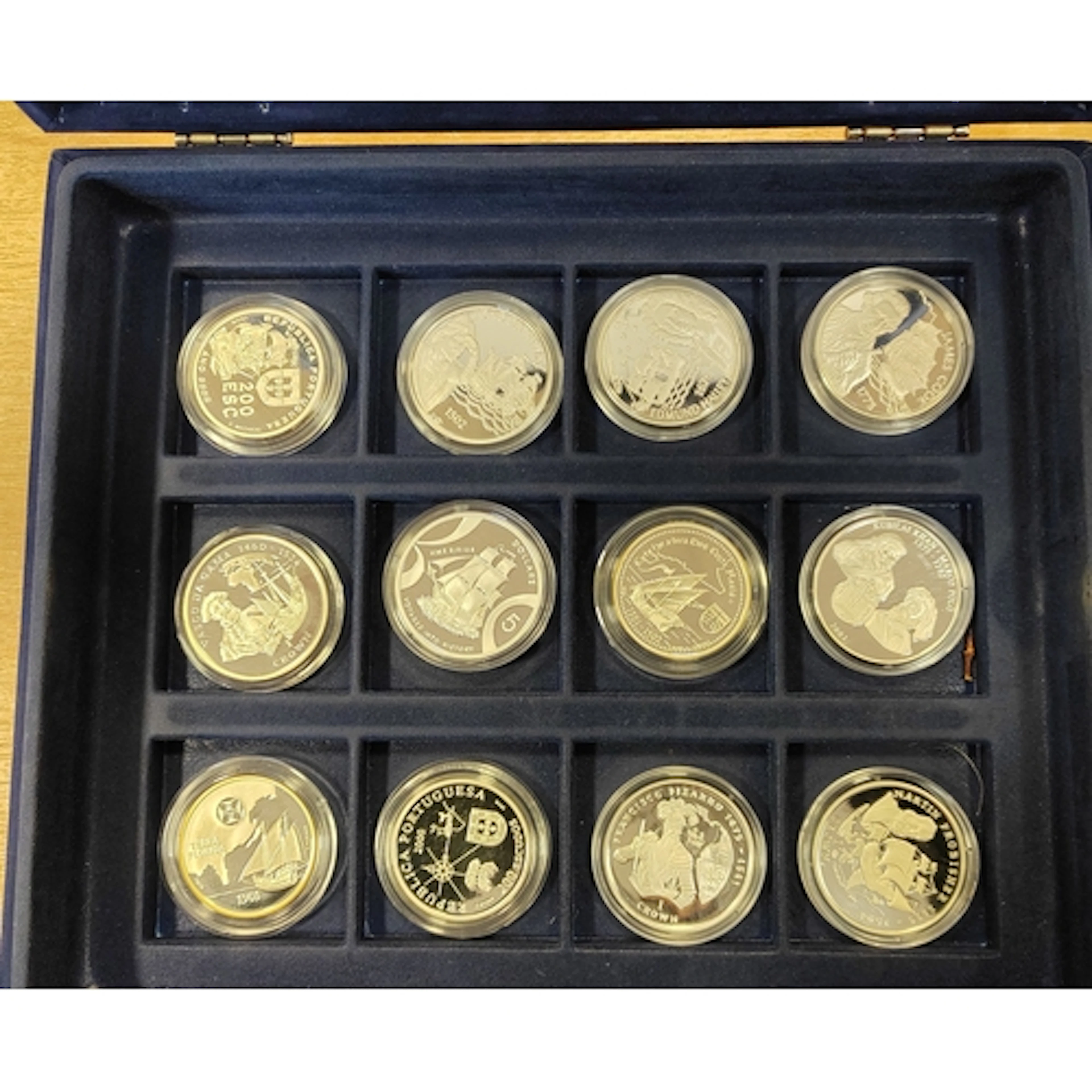 Ships and Explorer Commemorative 1994-2004 silver coin colle...