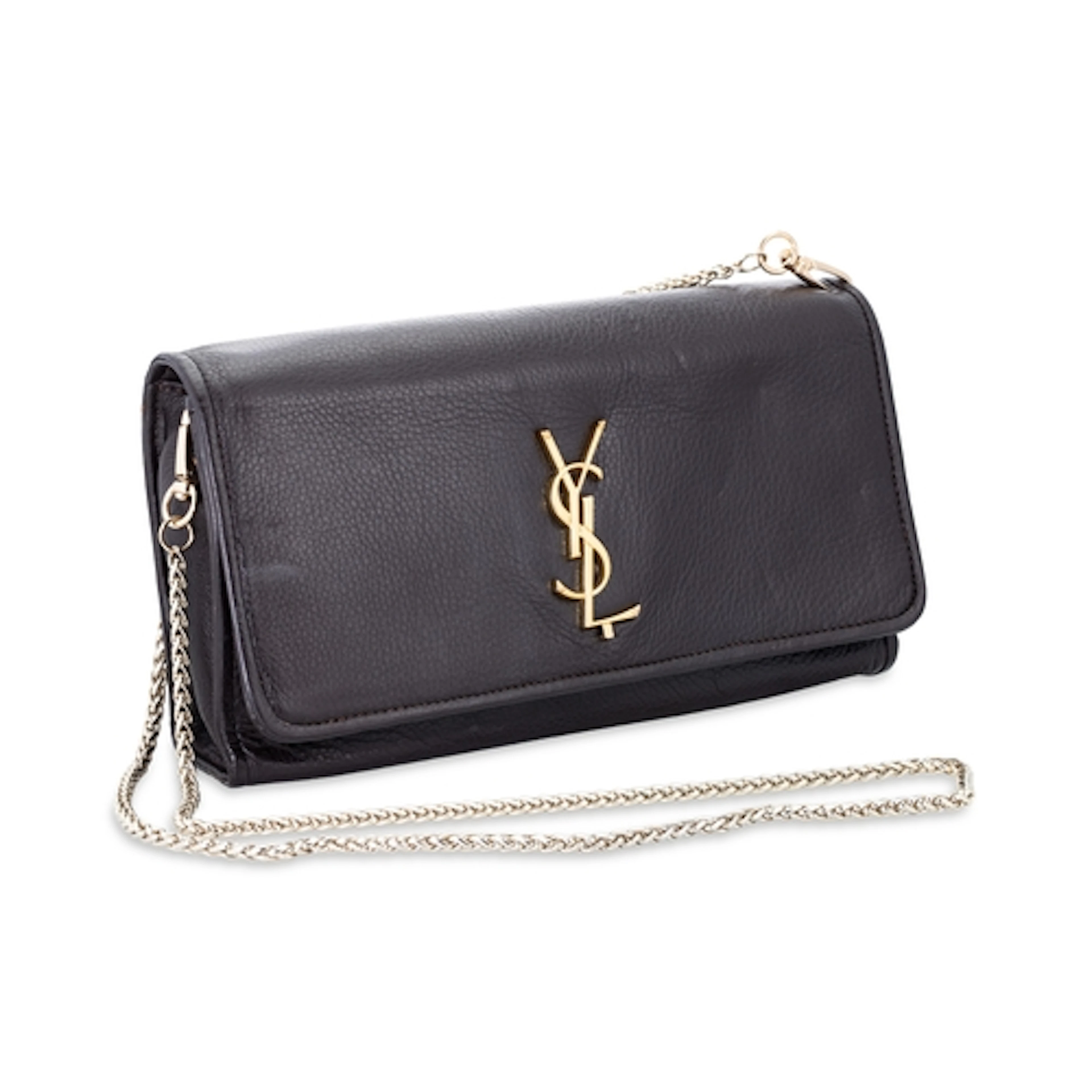 A YSL HANDBAG, together with a Burberry wallet