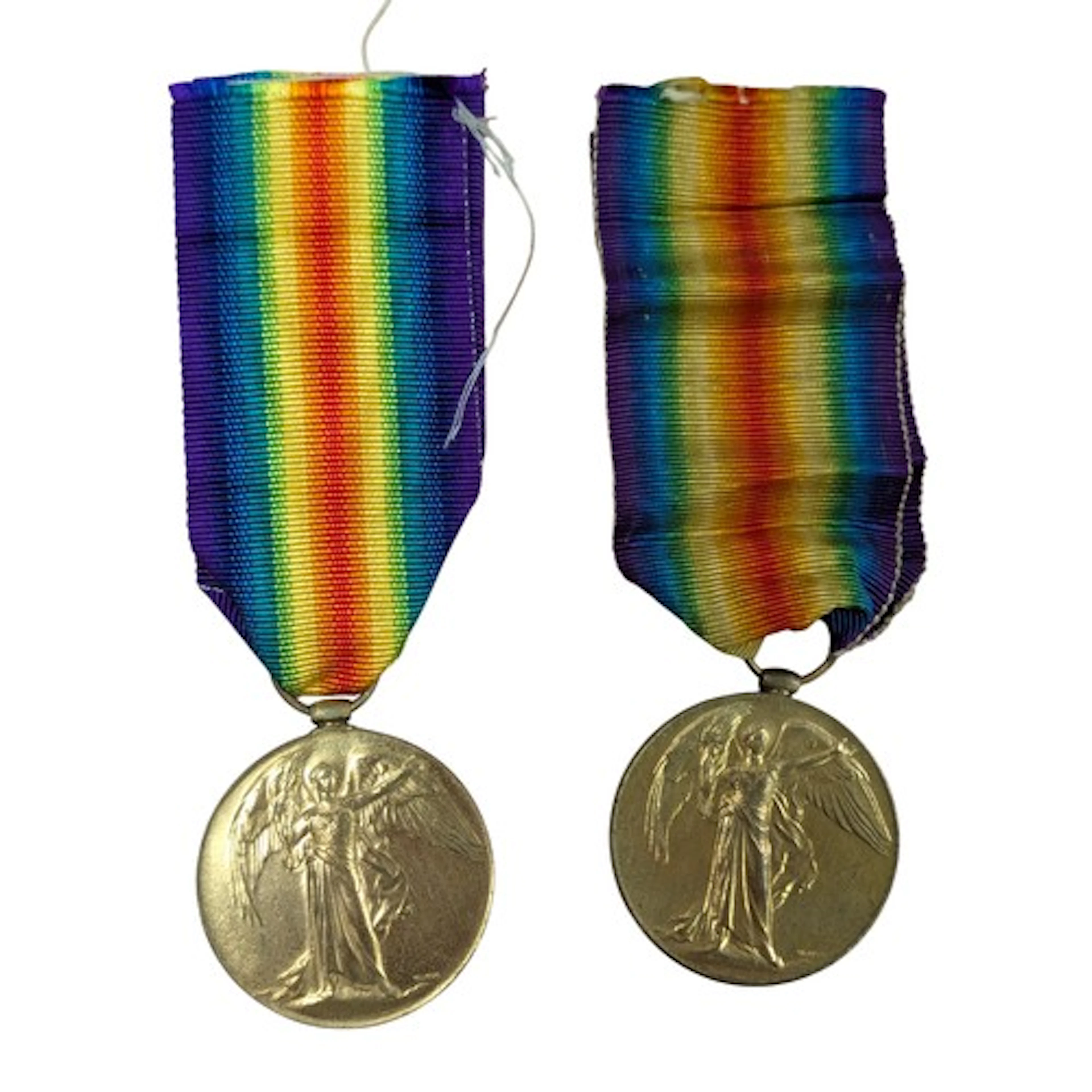 A quantity of two WW1 British Victory Medals, the first to D...