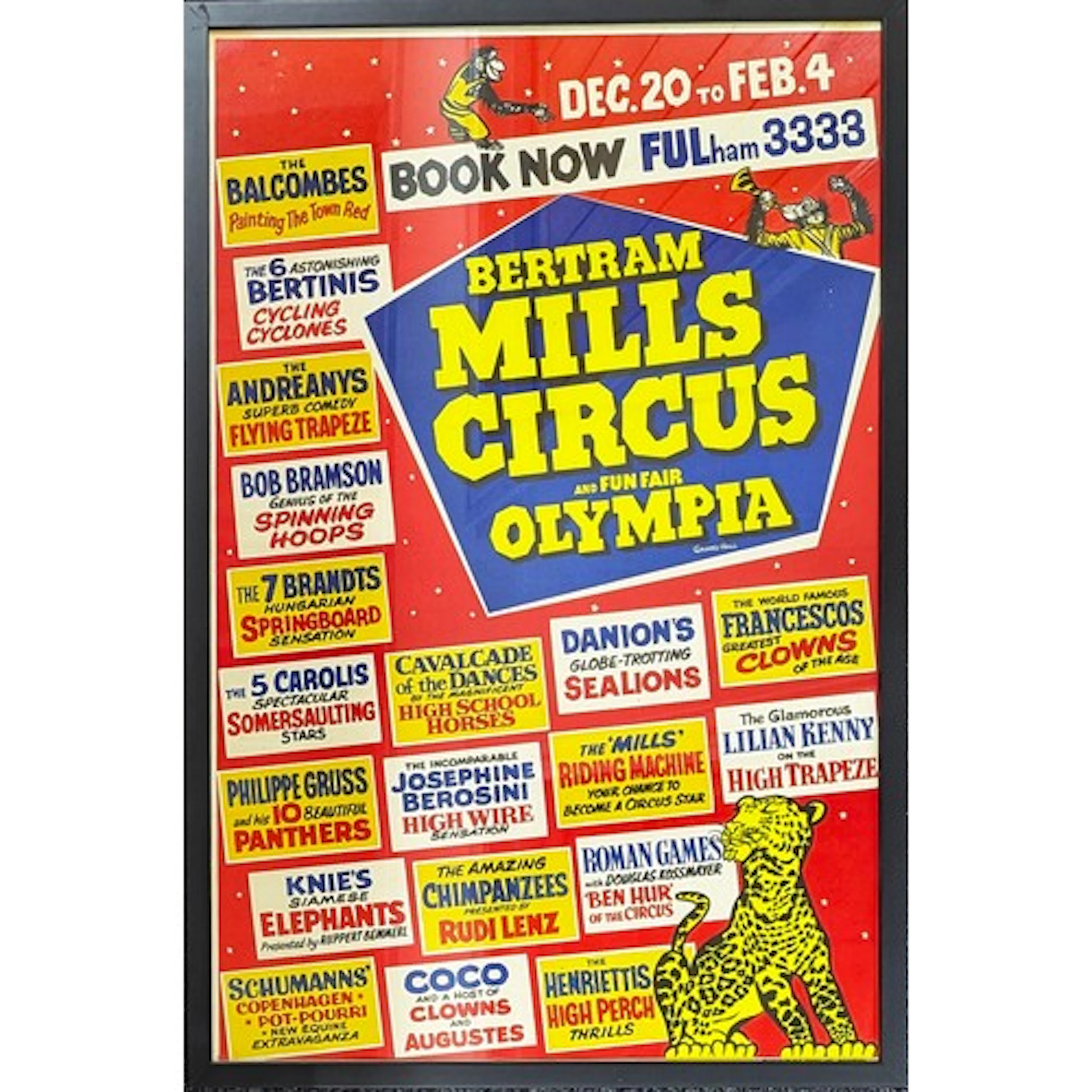 Circus & Fairground - a mid-20th century all acts poster, Be...