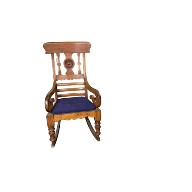A Victorian East Anglia region fruitwood rocking chair, widt...