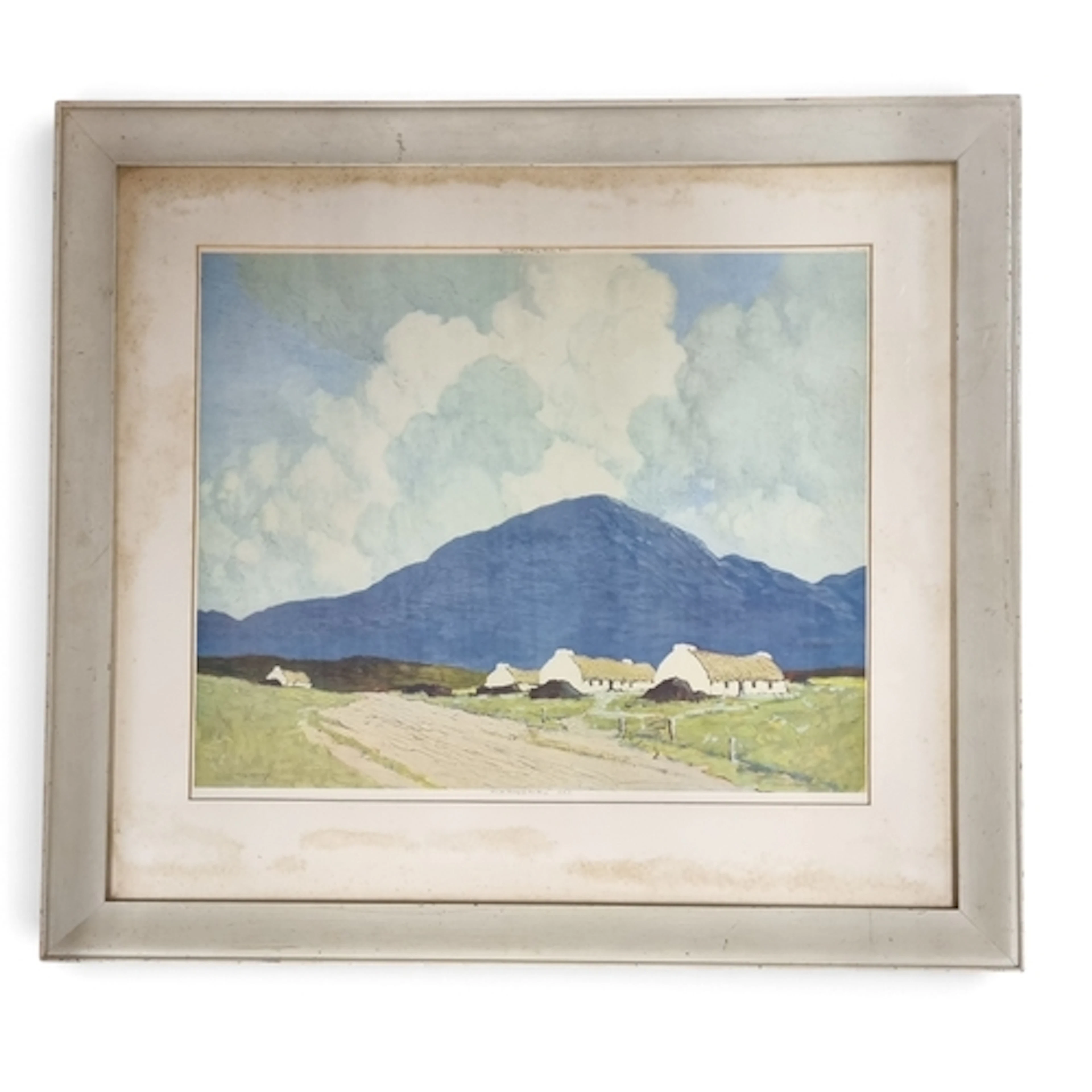 A good early coloured Print after Paul Henry of Houses in th...
